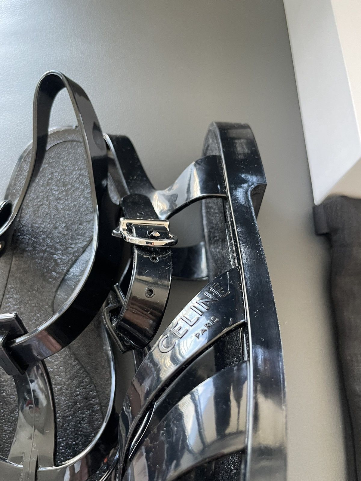 Celine × Hedi Slimane Brand NEW YSL Runway Sold Out Sandal Shoes Size US 11 / EU 44 - 7 Thumbnail