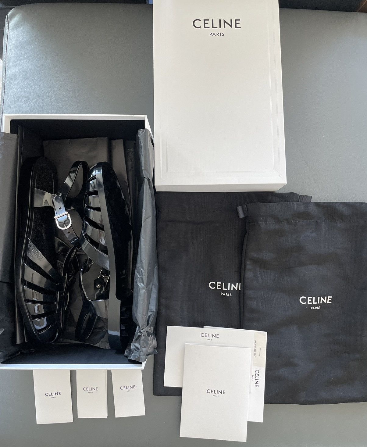 Celine × Hedi Slimane Brand NEW YSL Runway Sold Out Sandal Shoes Size US 11 / EU 44 - 2 Thumbnail