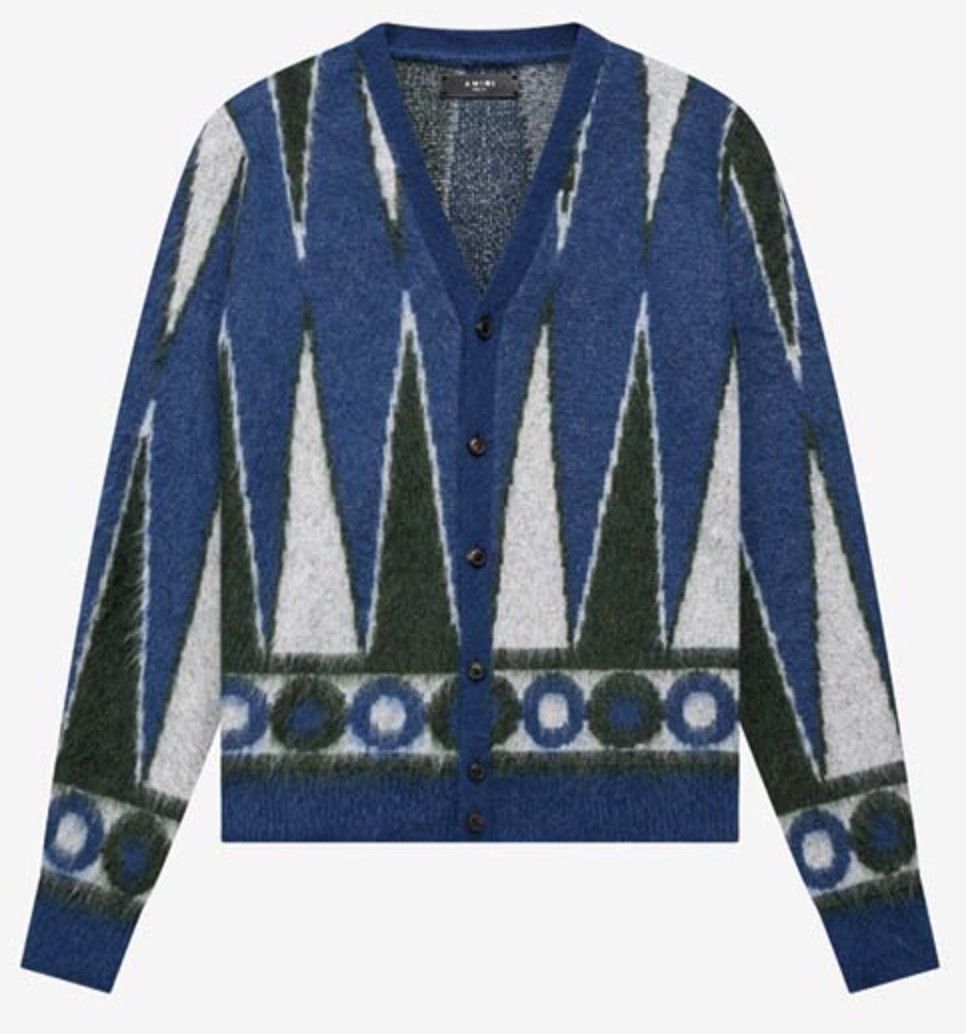 Amiri AMIRI BACKGAMMON BRUSHED CARDIGAN Size US L / EU 52-54 / 3 - 1 Thumbnail