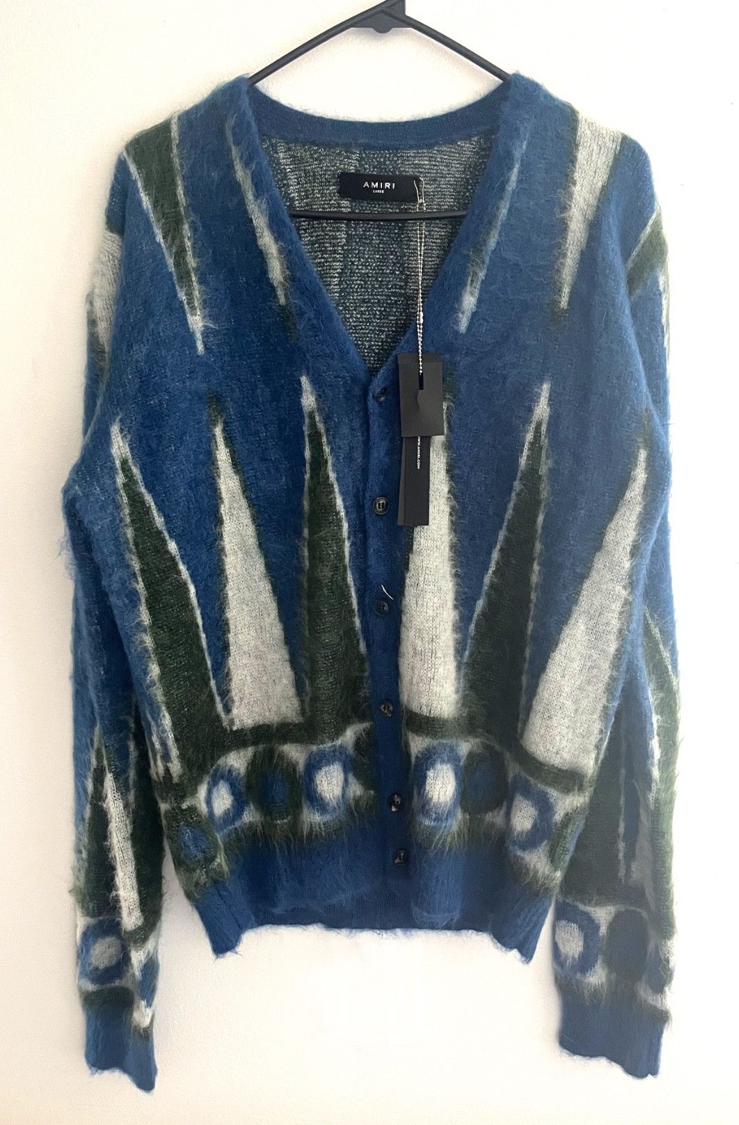 Amiri AMIRI BACKGAMMON BRUSHED CARDIGAN Size US L / EU 52-54 / 3 - 9 Thumbnail