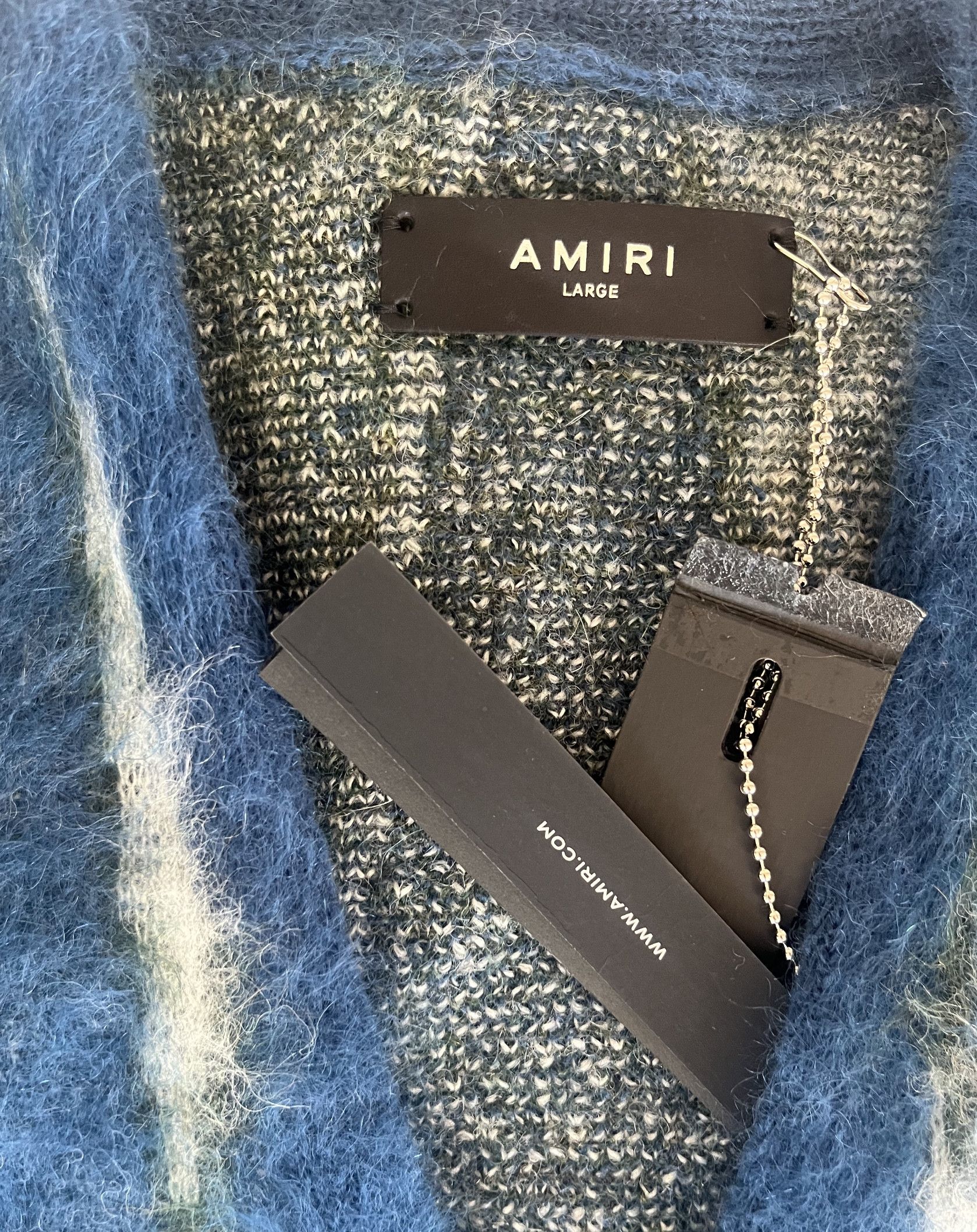 Amiri AMIRI BACKGAMMON BRUSHED CARDIGAN Size US L / EU 52-54 / 3 - 10 Thumbnail