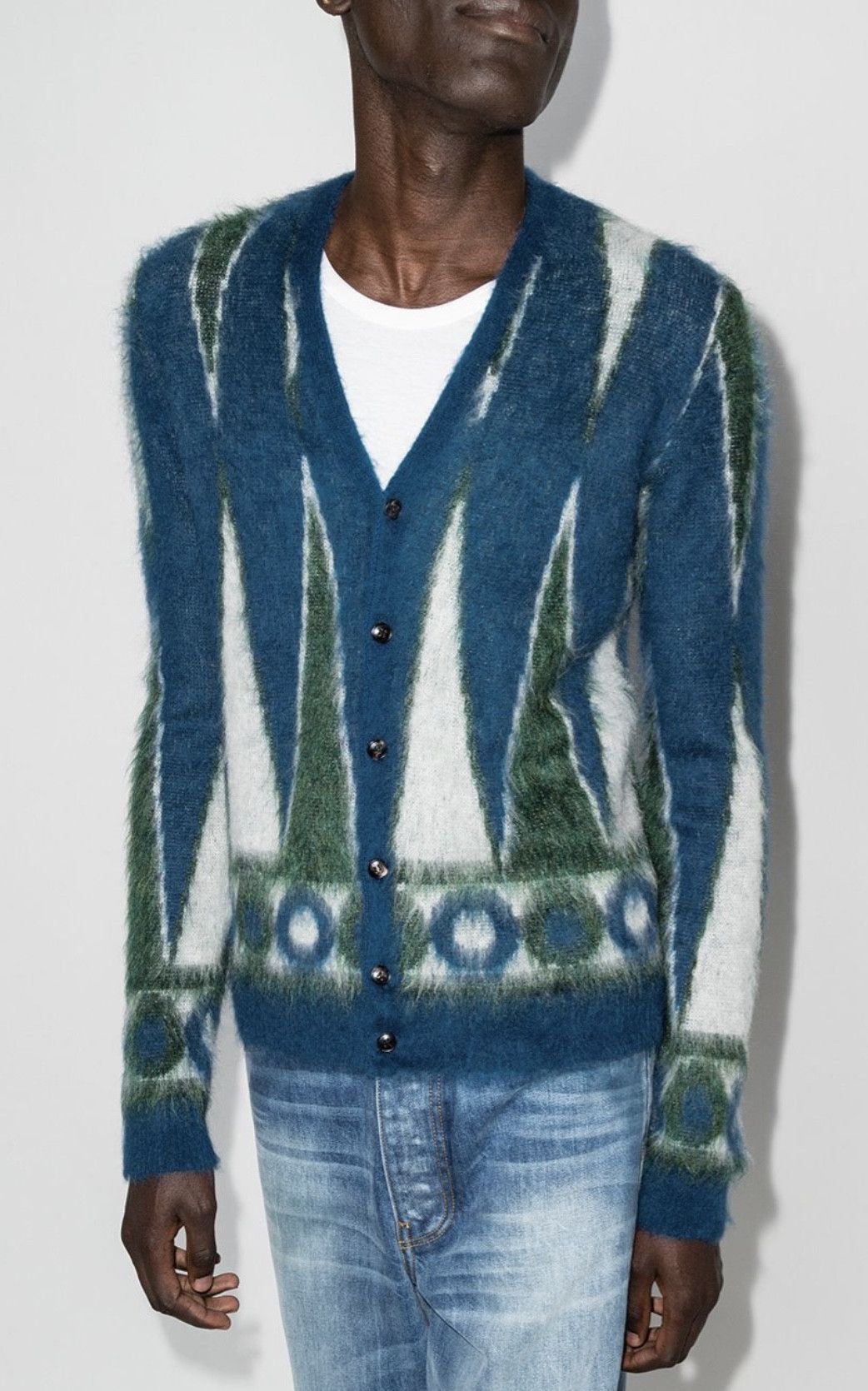 Amiri AMIRI BACKGAMMON BRUSHED CARDIGAN Size US L / EU 52-54 / 3 - 2 Thumbnail