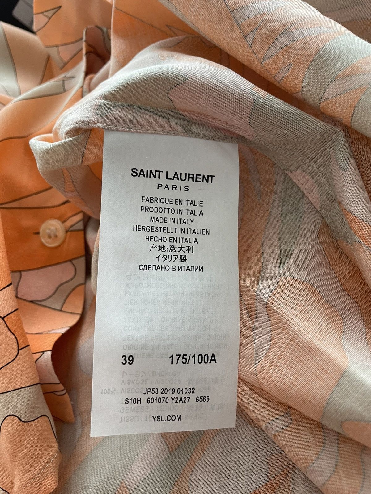 Saint Laurent Paris Rare Super Runway Limited Edition Brand New Viscose Shirt Size US M / EU 48-50 / 2 - 12 Thumbnail