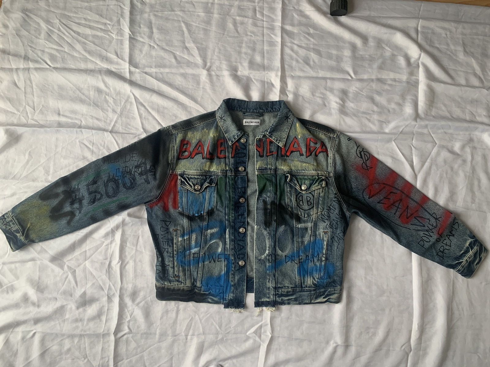 Balenciaga Balenciaga Graffiti Denim Jacket RARE 2018 Grailed