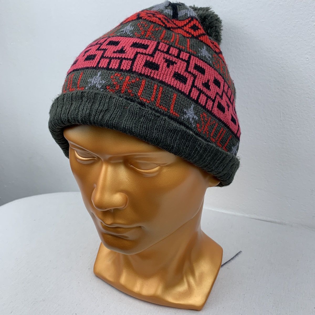Designer Rare Skull Beanie Hat Snow Cap Size ONE SIZE - 2 Thumbnail