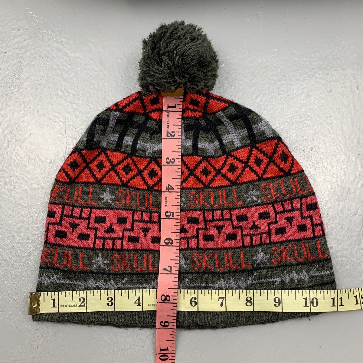 Designer Rare Skull Beanie Hat Snow Cap Size ONE SIZE - 6 Thumbnail