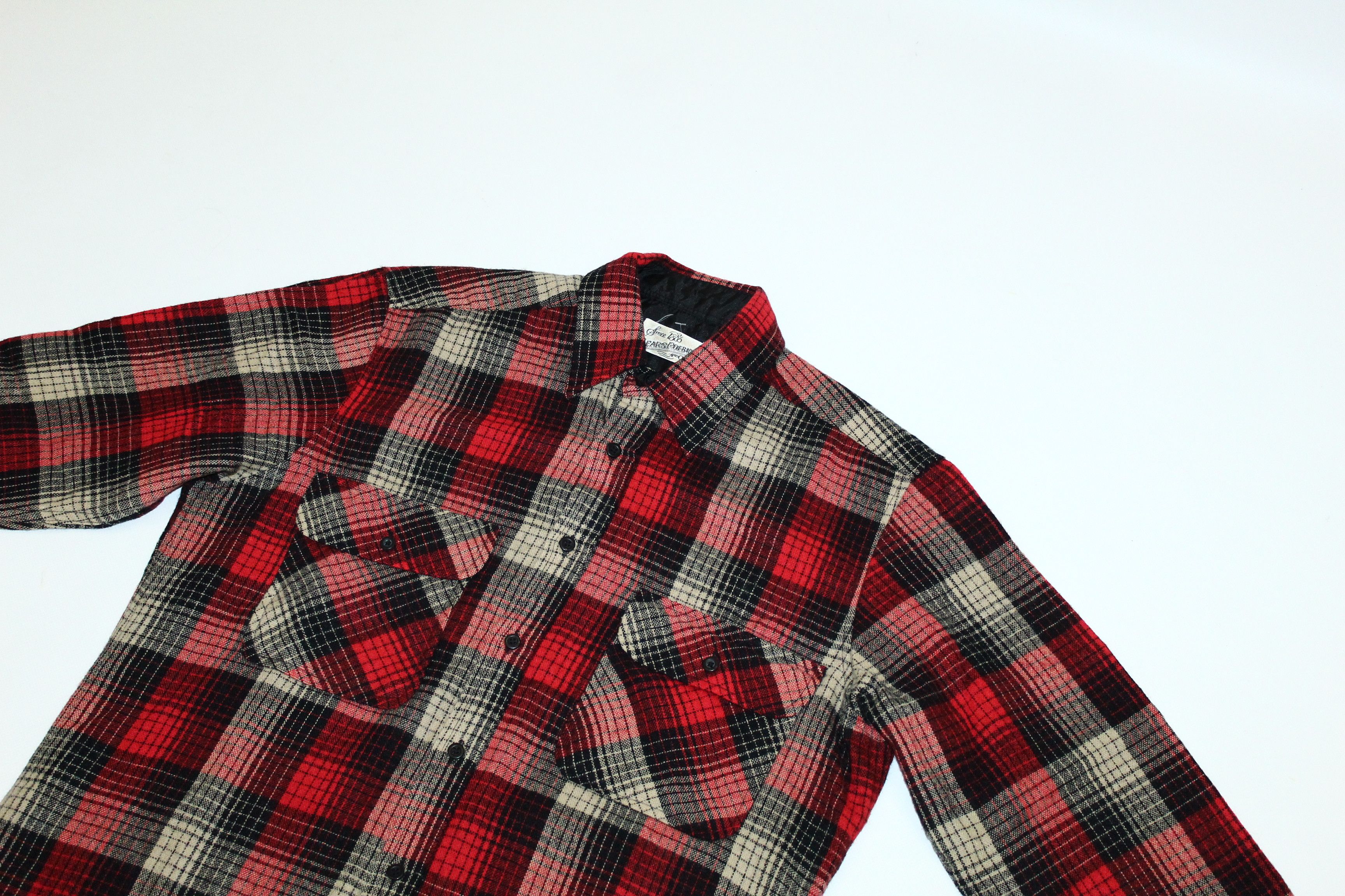 Flannel RARE 80's USA Sear's & Roebuck Plaid Wool Overshirt Size US M / EU 48-50 / 2 - 3 Thumbnail
