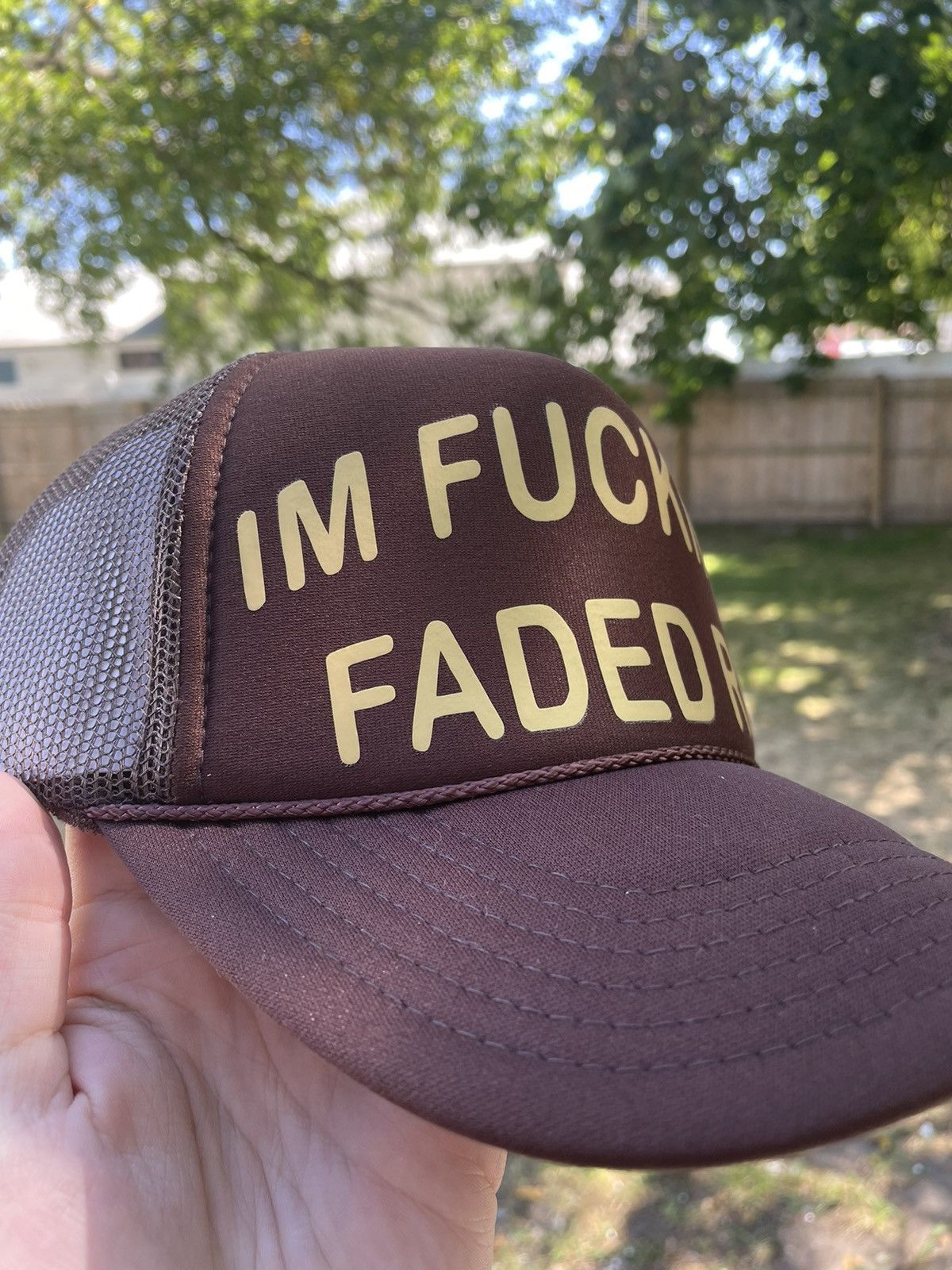 Otto I’m Faded Brown Foam Trucker Hat Funny Size ONE SIZE - 2 Thumbnail