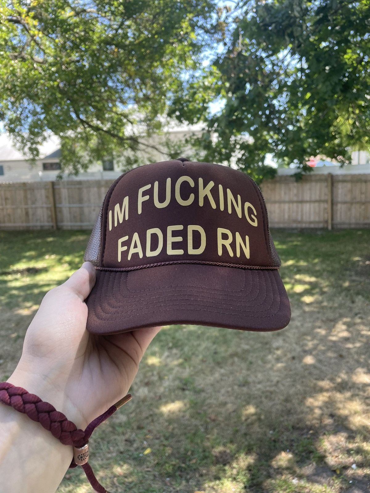 Otto I’m Faded Brown Foam Trucker Hat Funny Size ONE SIZE - 1 Thumbnail