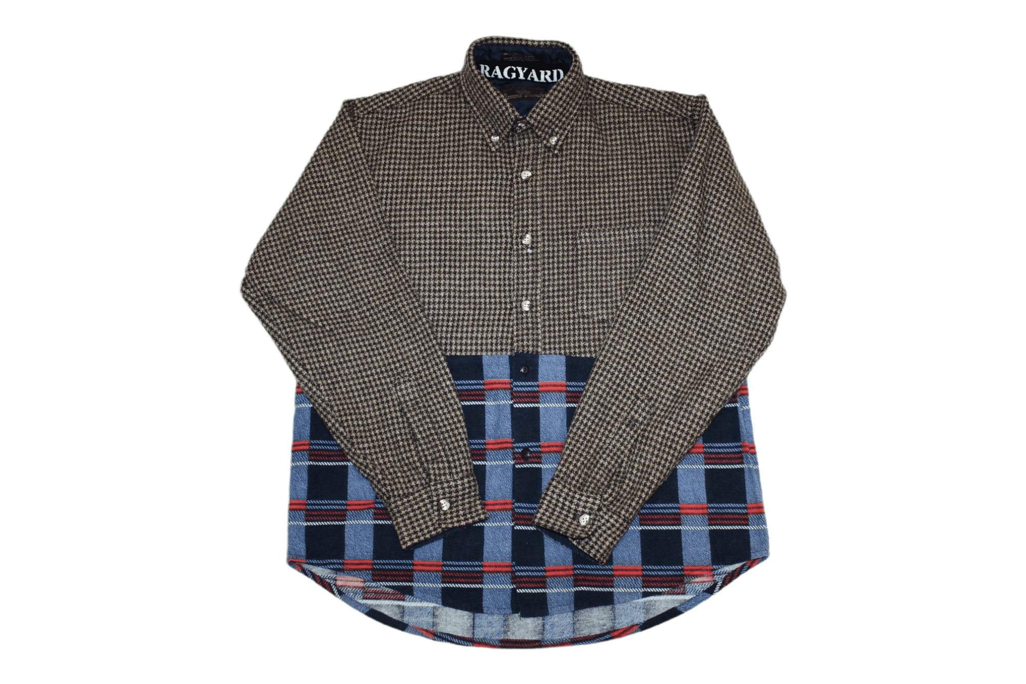 20471120 Rare Vtg RAGYARD Wool Blend Plaid Rebuild Flannel Shirt Size US M / EU 48-50 / 2 - 1 Thumbnail
