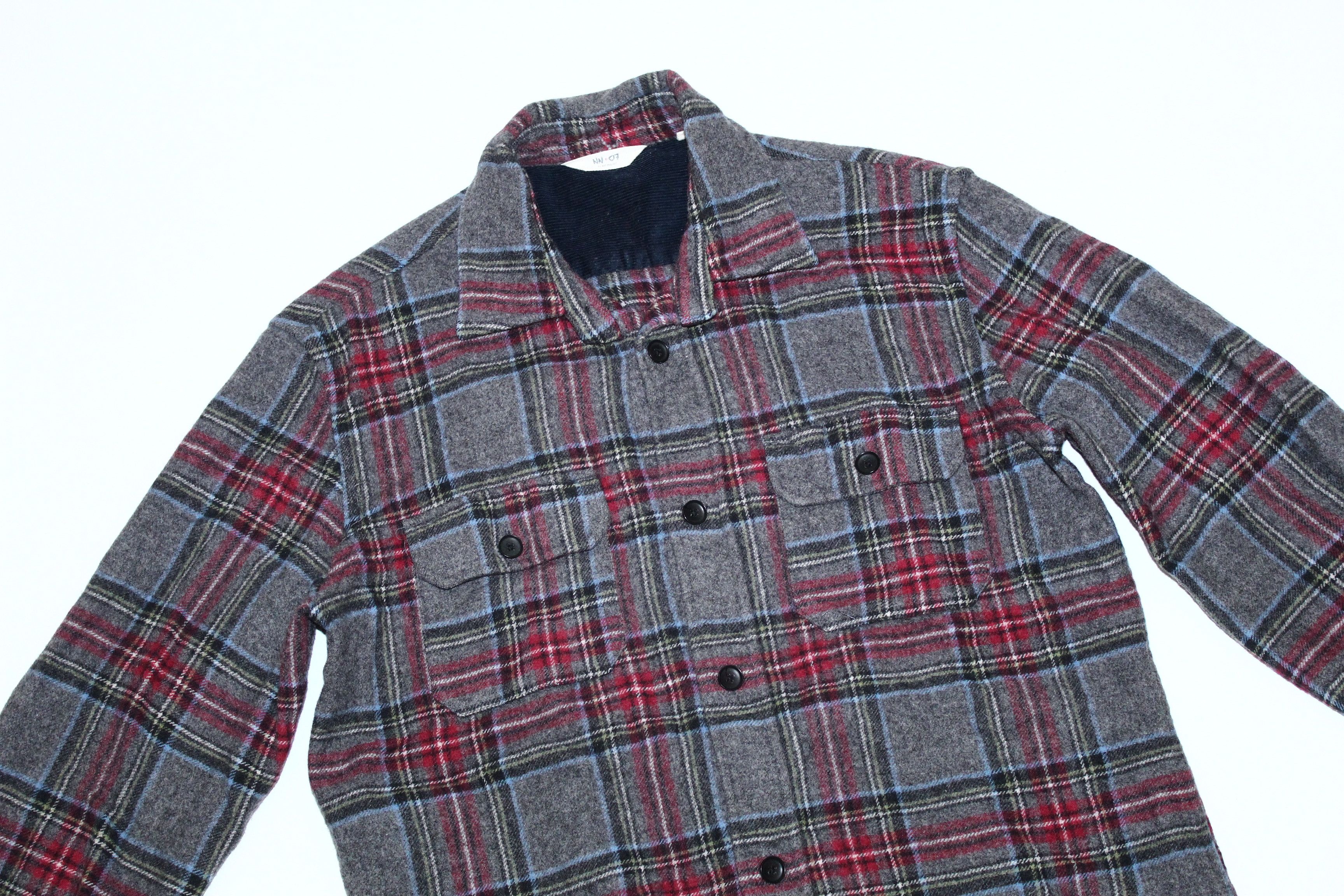 NN07 NN07 Andreas Lumberjack Plaid Brush Wool Overshirt Size US M / EU 48-50 / 2 - 3 Thumbnail