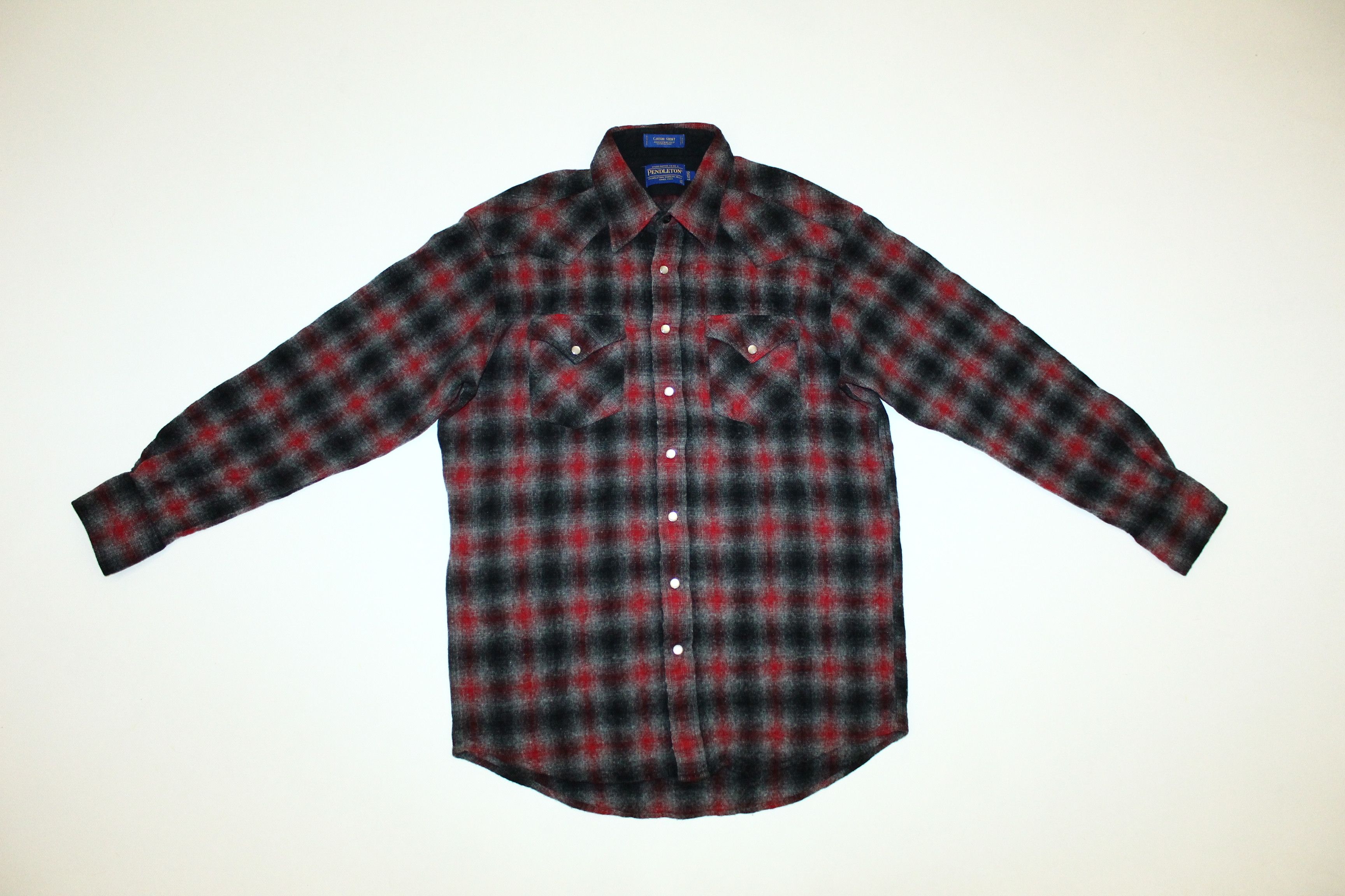 Pendleton Vtg 90's Pendleton Virgin Wool Canyon Shirt Western Plaid Size US L / EU 52-54 / 3 - 3 Thumbnail