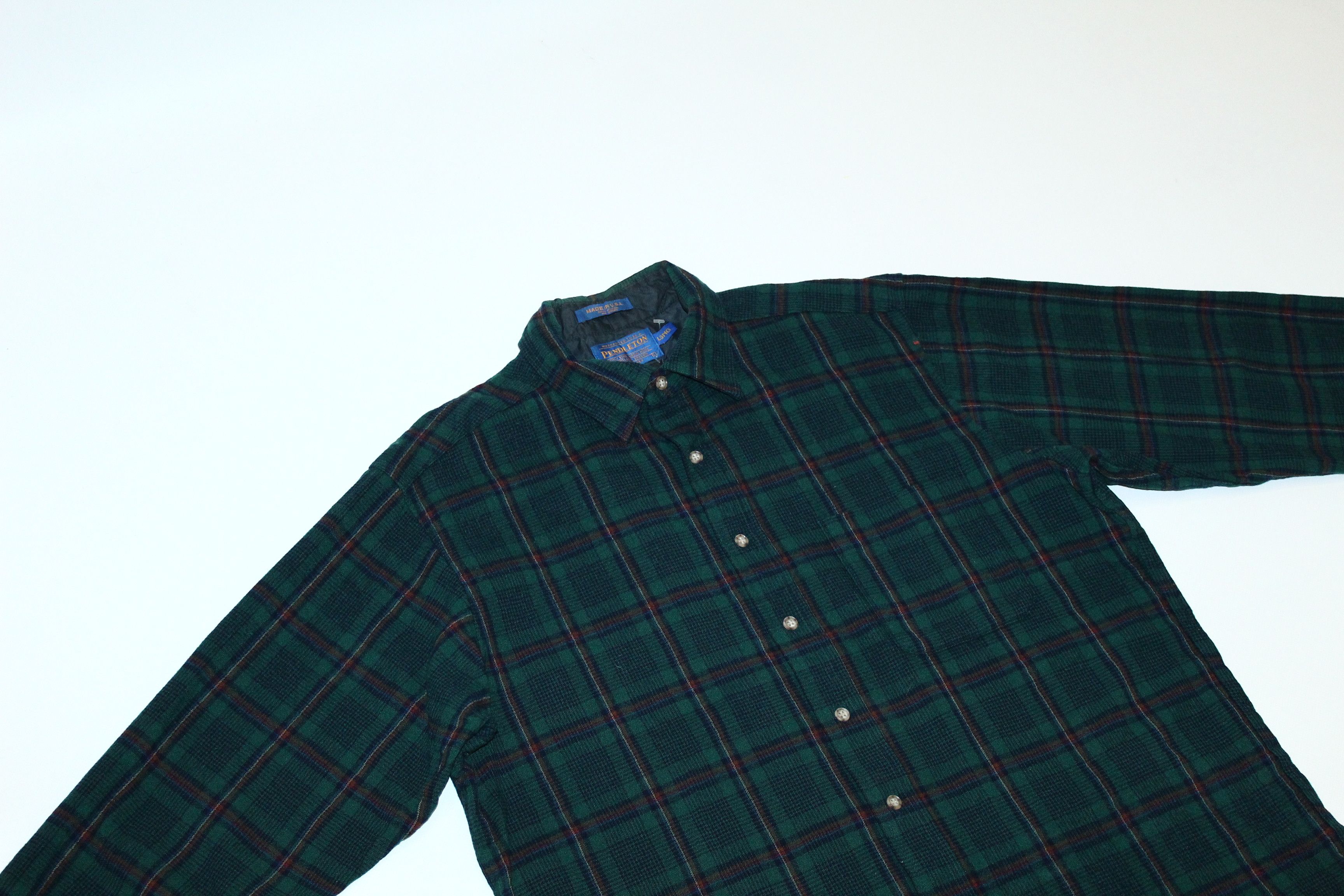 Pendleton Vtg Pendleton Pure Virgin Wool Plaid check flannel Shirt Size US L / EU 52-54 / 3 - 3 Thumbnail
