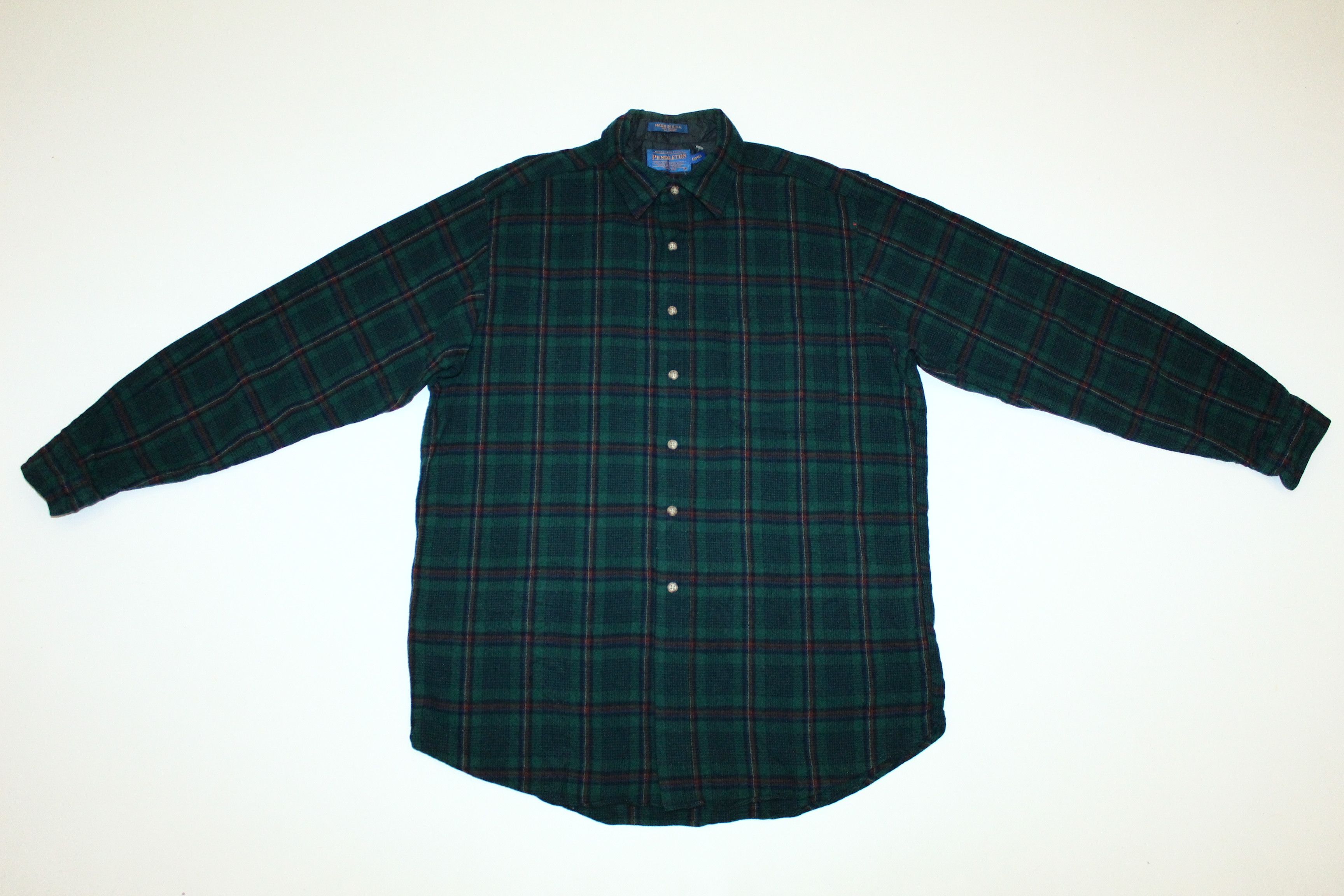 Pendleton Vtg Pendleton Pure Virgin Wool Plaid check flannel Shirt Size US L / EU 52-54 / 3 - 2 Thumbnail