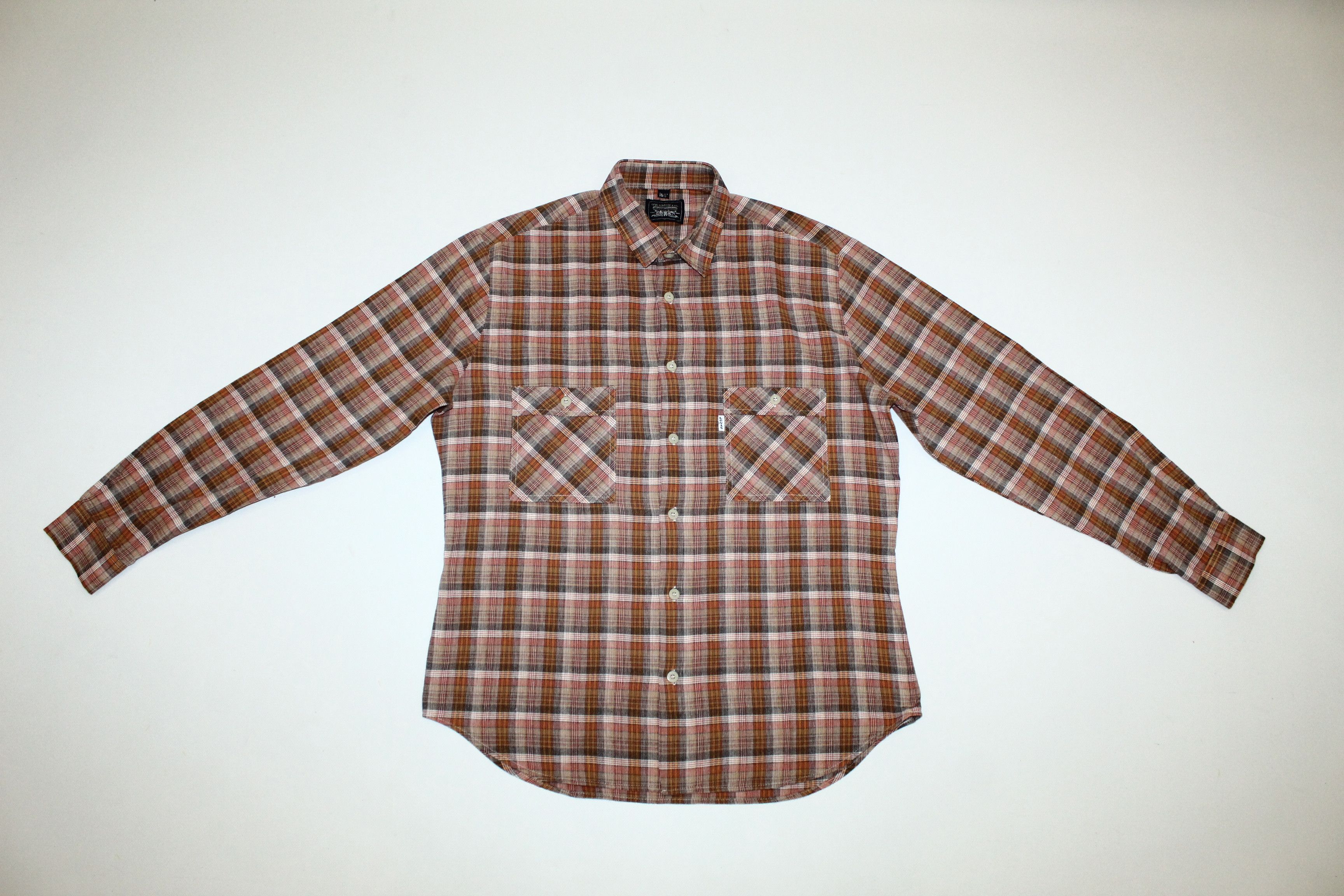 Flannel 🔥RARE🔥 Made in Gt. Britain. Levi's White Tab Flannel Shirt Size US M / EU 48-50 / 2 - 6 Thumbnail
