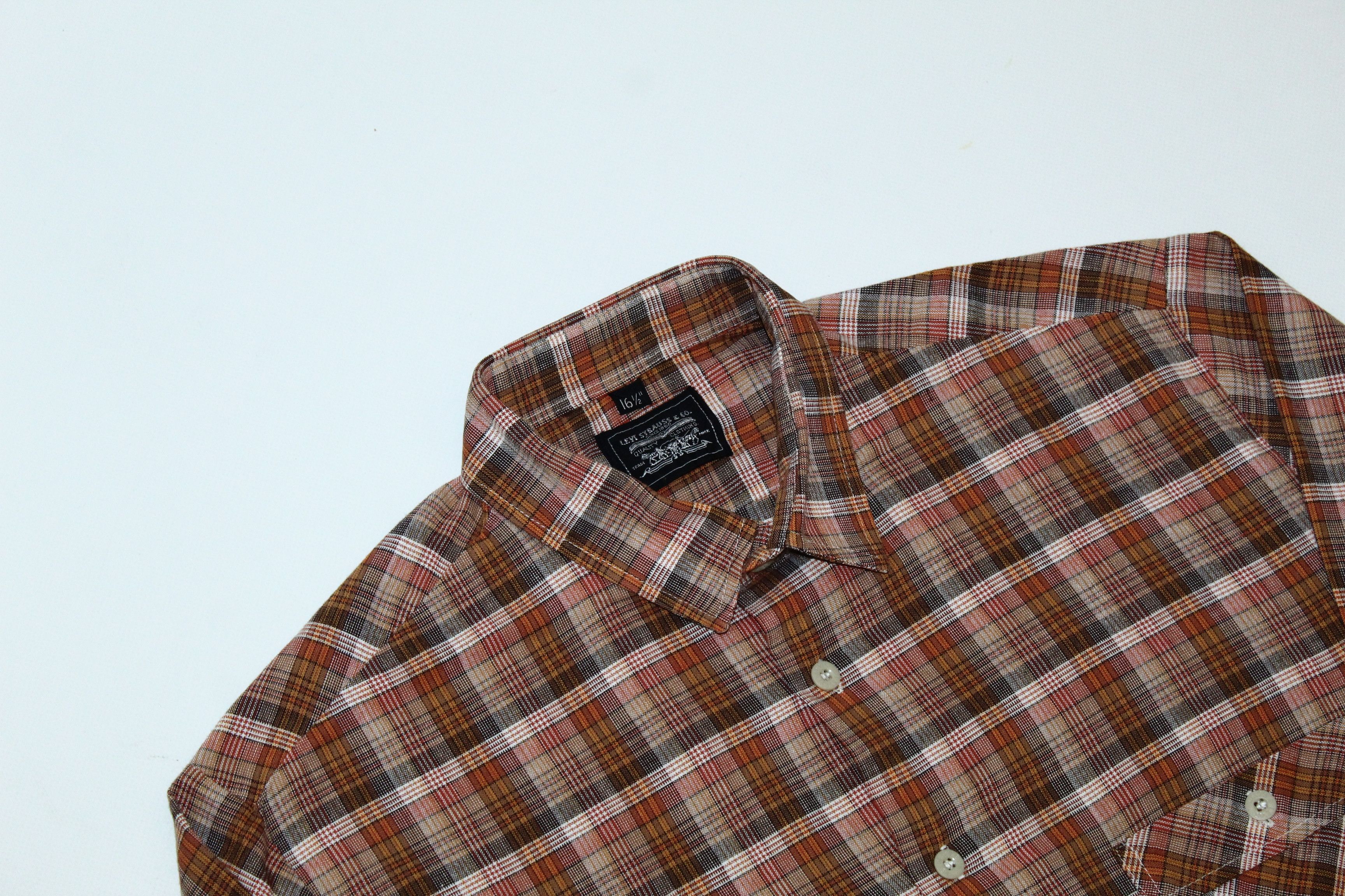 Flannel 🔥RARE🔥 Made in Gt. Britain. Levi's White Tab Flannel Shirt Size US M / EU 48-50 / 2 - 3 Thumbnail