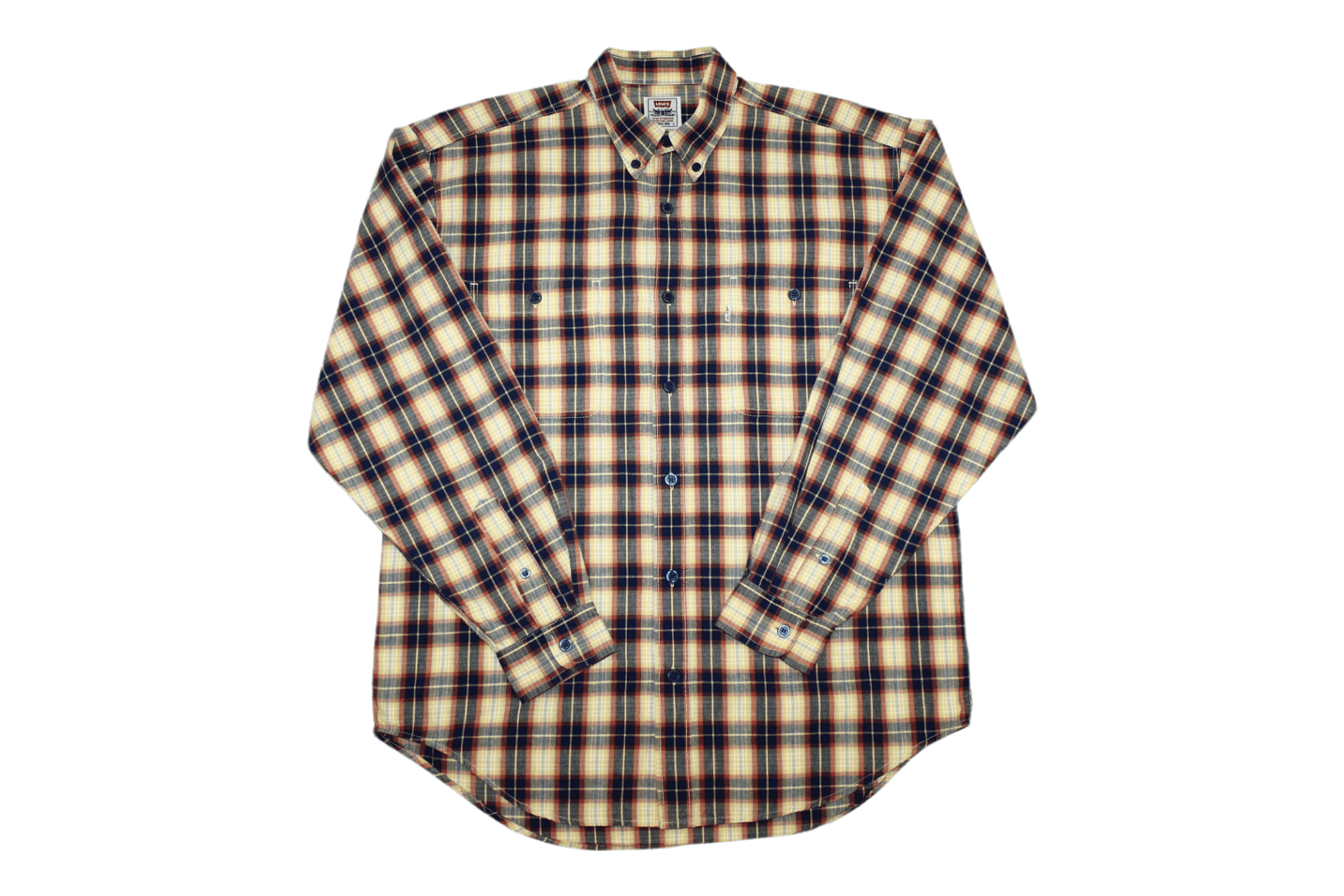 Levi's Vintage Clothing Vtg 90s Levi's Button Down Checkered Cotton Casual Shirt Size US L / EU 52-54 / 3 - 1 Thumbnail
