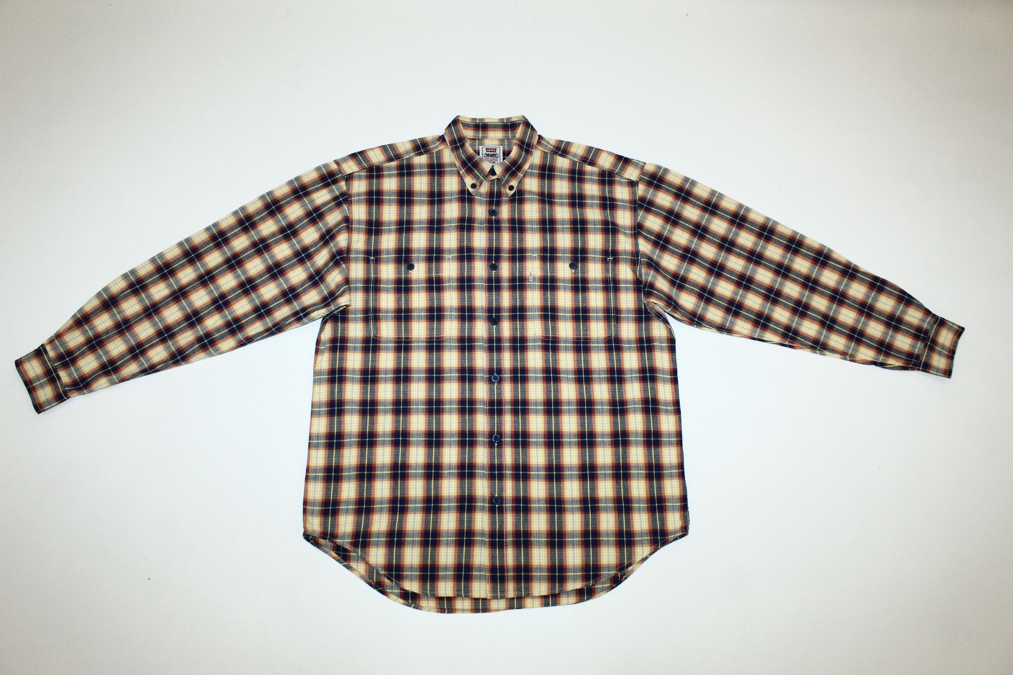 Levi's Vintage Clothing Vtg 90s Levi's Button Down Checkered Cotton Casual Shirt Size US L / EU 52-54 / 3 - 10 Thumbnail