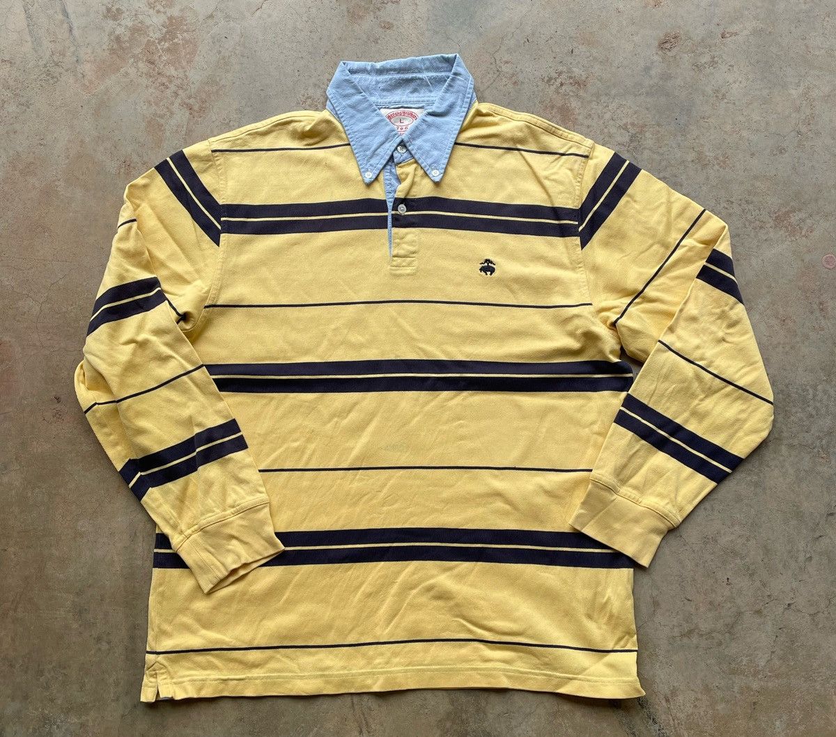 Brooks Brothers × Vintage VINTAGE BROOKS BROTHERS POLO RUGBY TEE Size US L / EU 52-54 / 3 - 1 Thumbnail