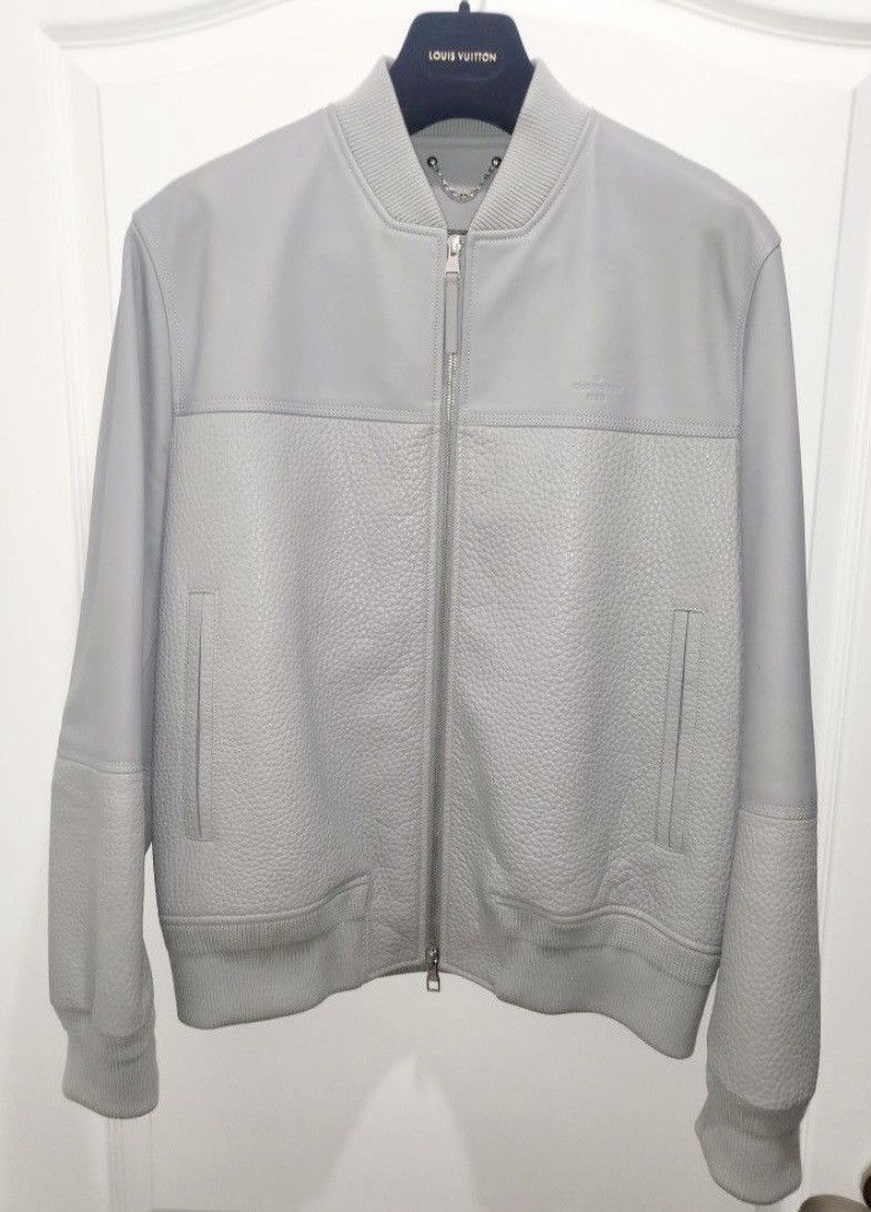 Louis Vuitton Louis Vuitton Leather bomber jacket Grailed