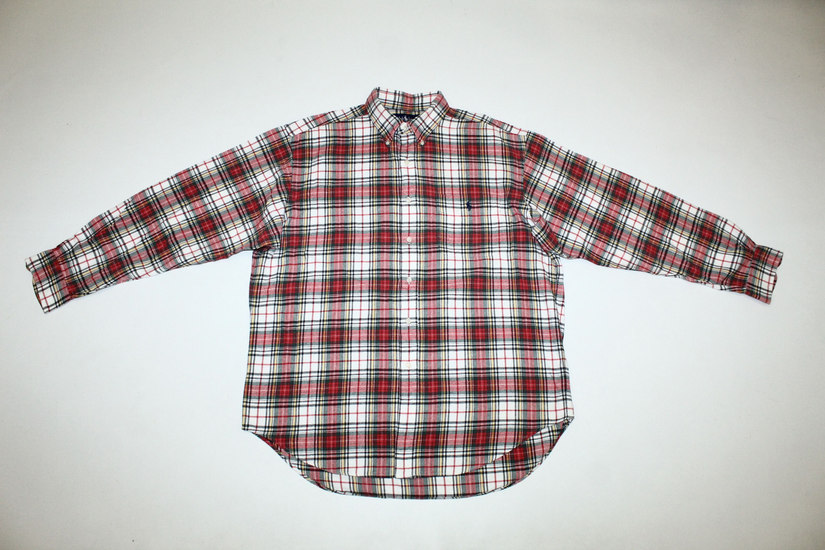 Polo Ralph Lauren RARE💥Ralph Lauren Rugged Flannel Tartan Plaid Baggy Shirt Size US XL / EU 56 / 4 - 4 Thumbnail
