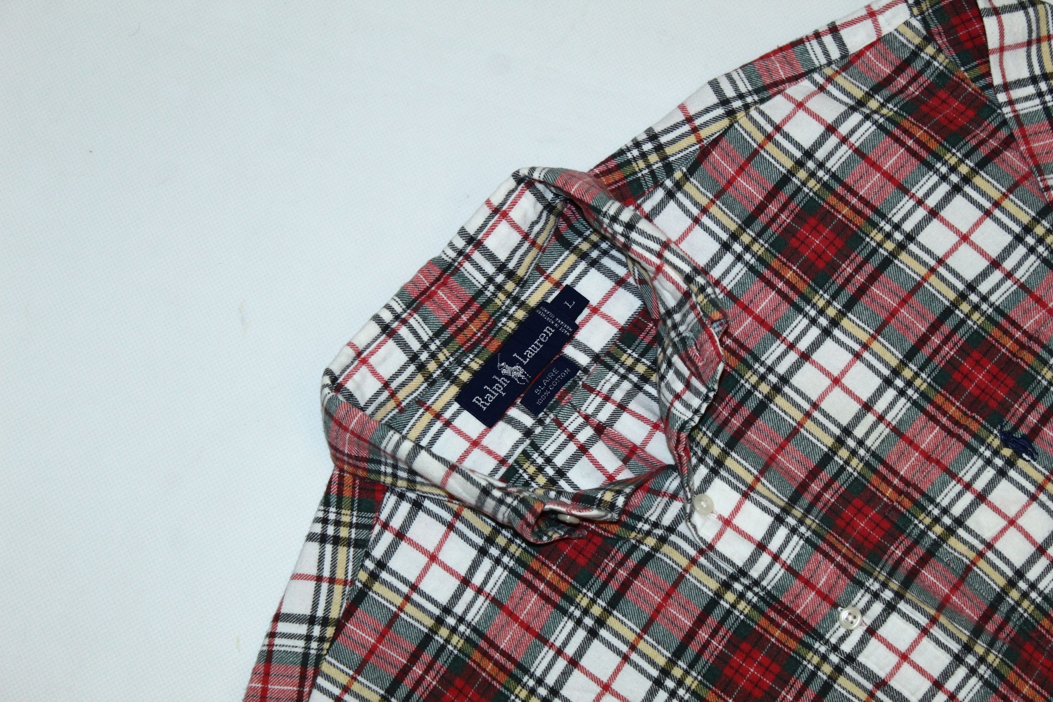 Polo Ralph Lauren RARE💥Ralph Lauren Rugged Flannel Tartan Plaid Baggy Shirt Size US XL / EU 56 / 4 - 3 Thumbnail