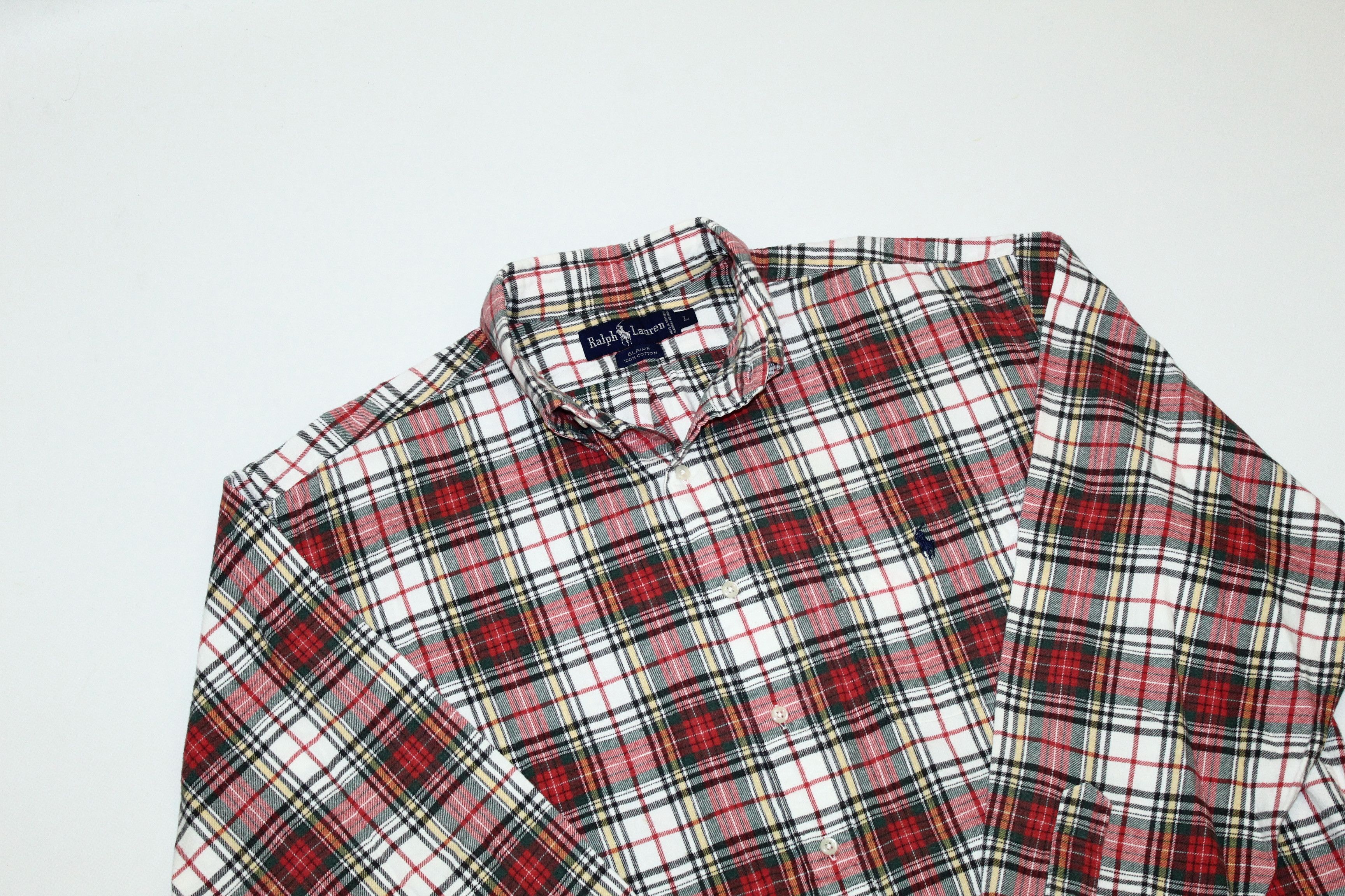 Polo Ralph Lauren RARE💥Ralph Lauren Rugged Flannel Tartan Plaid Baggy Shirt Size US XL / EU 56 / 4 - 2 Thumbnail