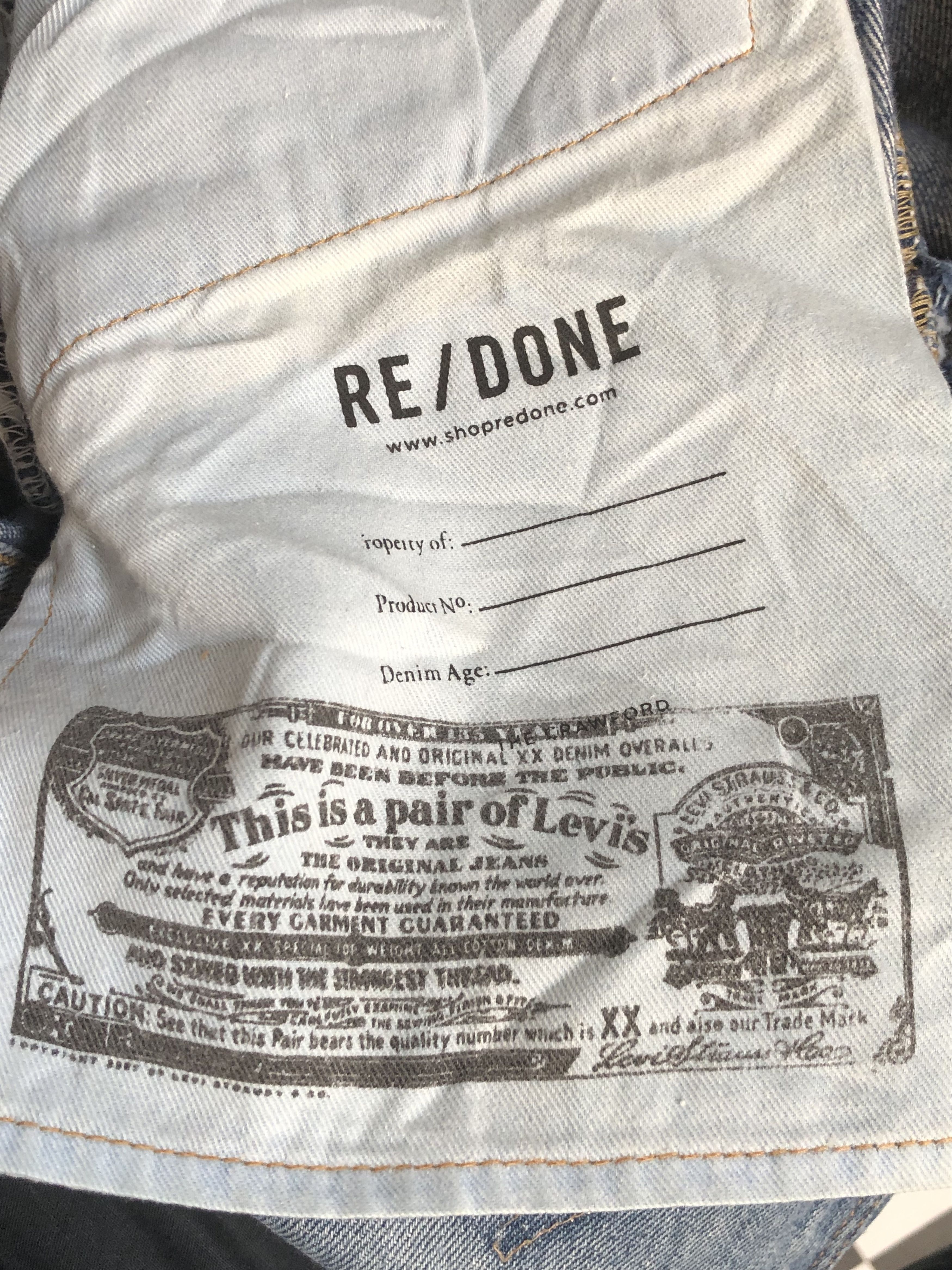 Levi's × RE/DONE Levis Re/Done The Crawford Distressed Denim Jeans L364 Size 32" / US 10 / IT 46 - 13 Thumbnail
