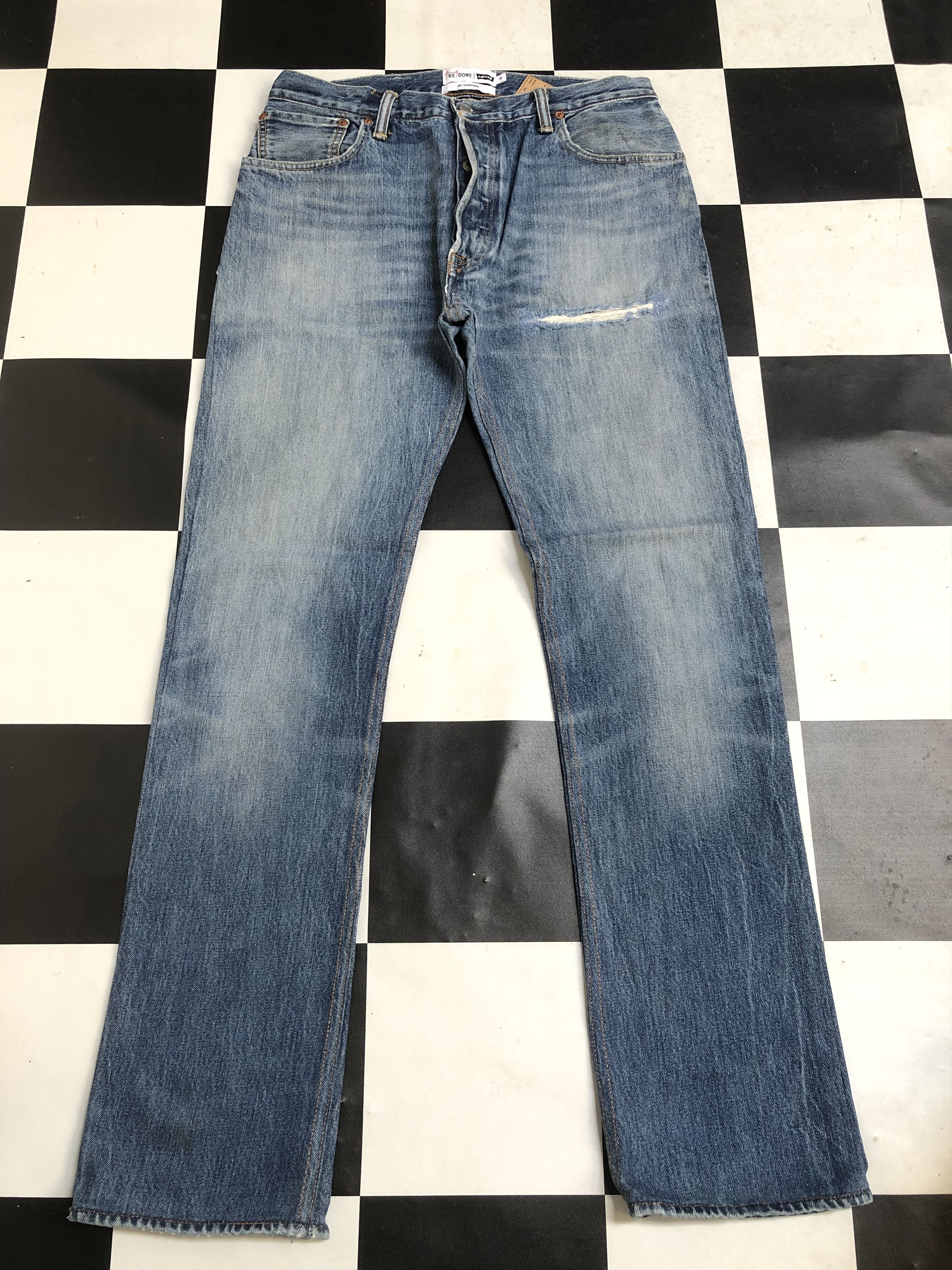 Levi's × RE/DONE Levis Re/Done The Crawford Distressed Denim Jeans L364 Size 32" / US 10 / IT 46 - 1 Thumbnail