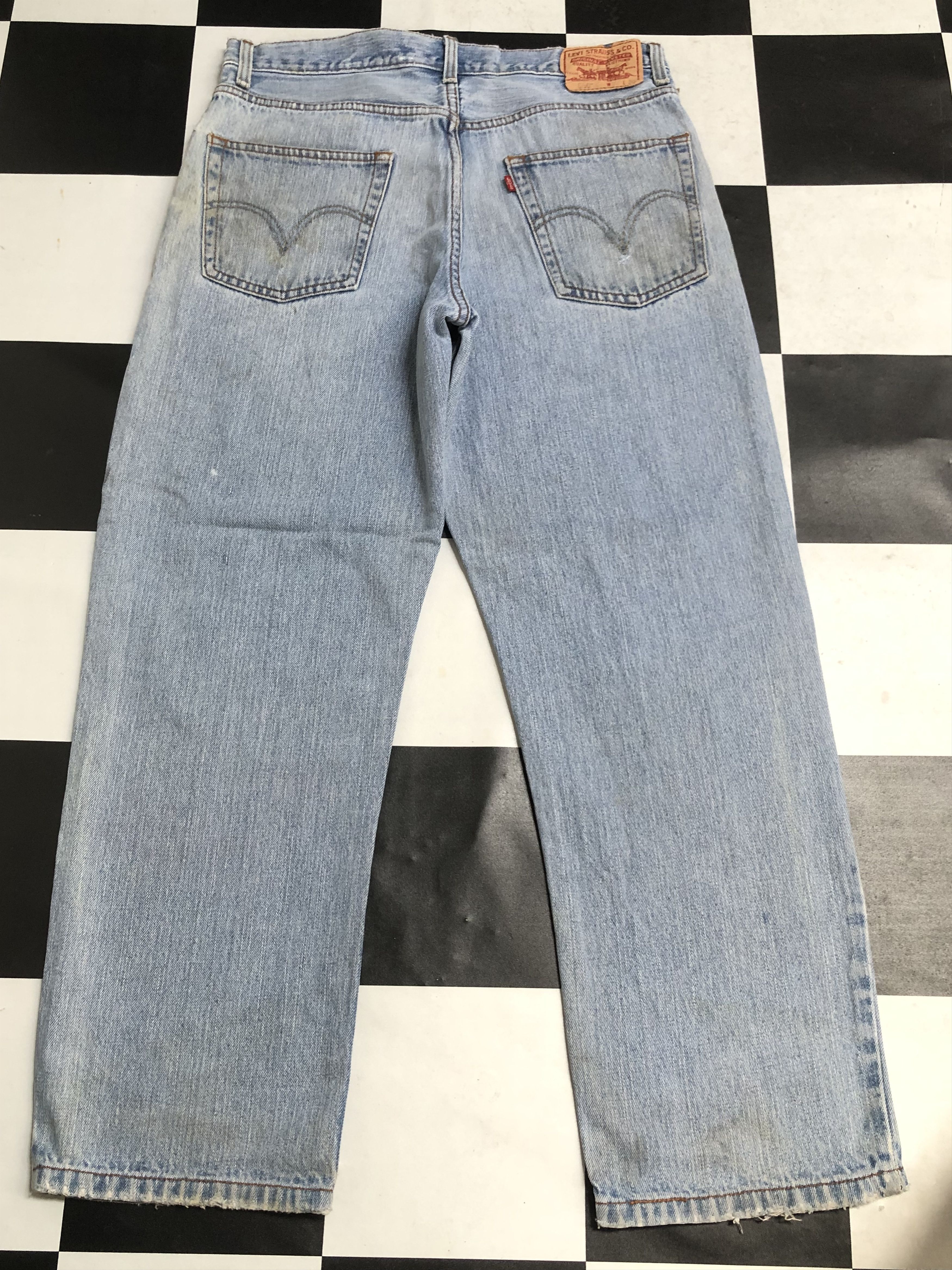 Levi's × Vintage Vintage Levis 550 Relaxed Fit Distressed Denim Jeans L348 Size US 33 - 2 Thumbnail