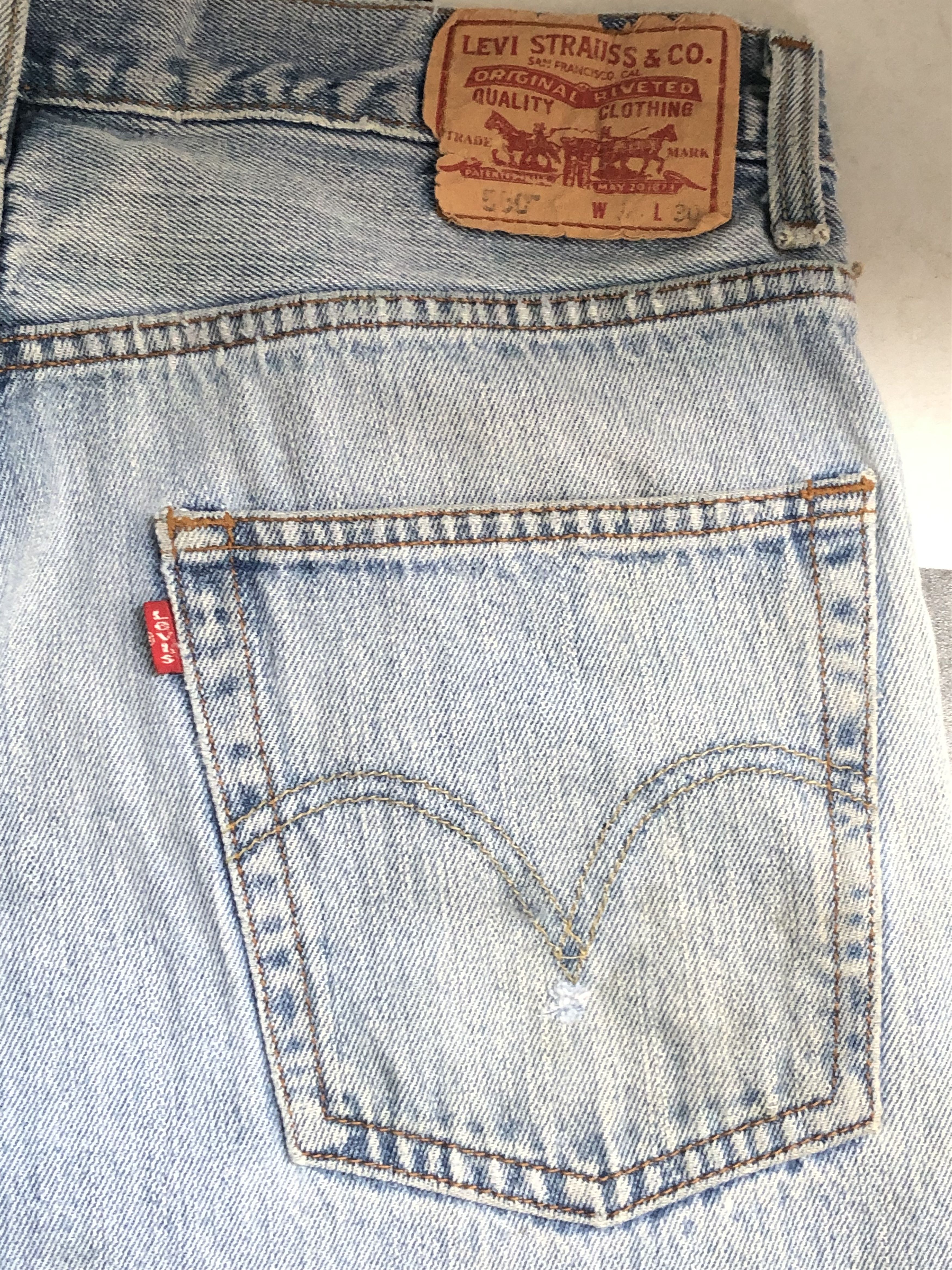 Levi's × Vintage Vintage Levis 550 Relaxed Fit Distressed Denim Jeans L348 Size US 33 - 10 Thumbnail