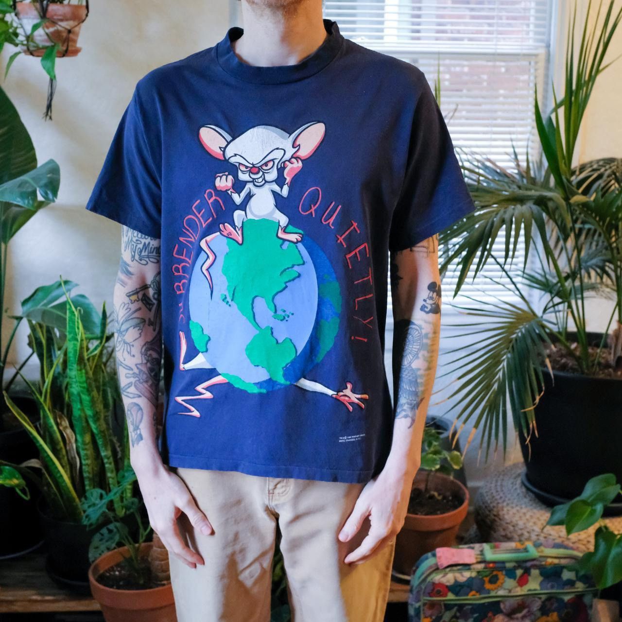 90s Pinky and The Brain Animaniacs Warner Bros Tee