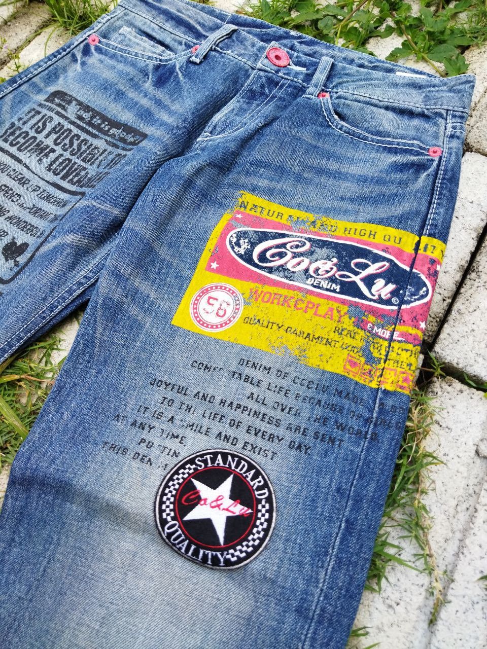 Japanese Brand Co&Lu Japan Hysteric Style Patches + Painted Jeans Size US 32 / EU 48 - 6 Thumbnail