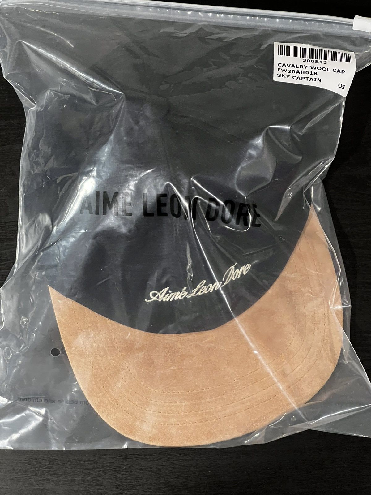 Aime Leon Dore FW20 Aimé Leon Dore Cavalry Suede Leather Wool Navy Cap Hat Size ONE SIZE - 3 Thumbnail