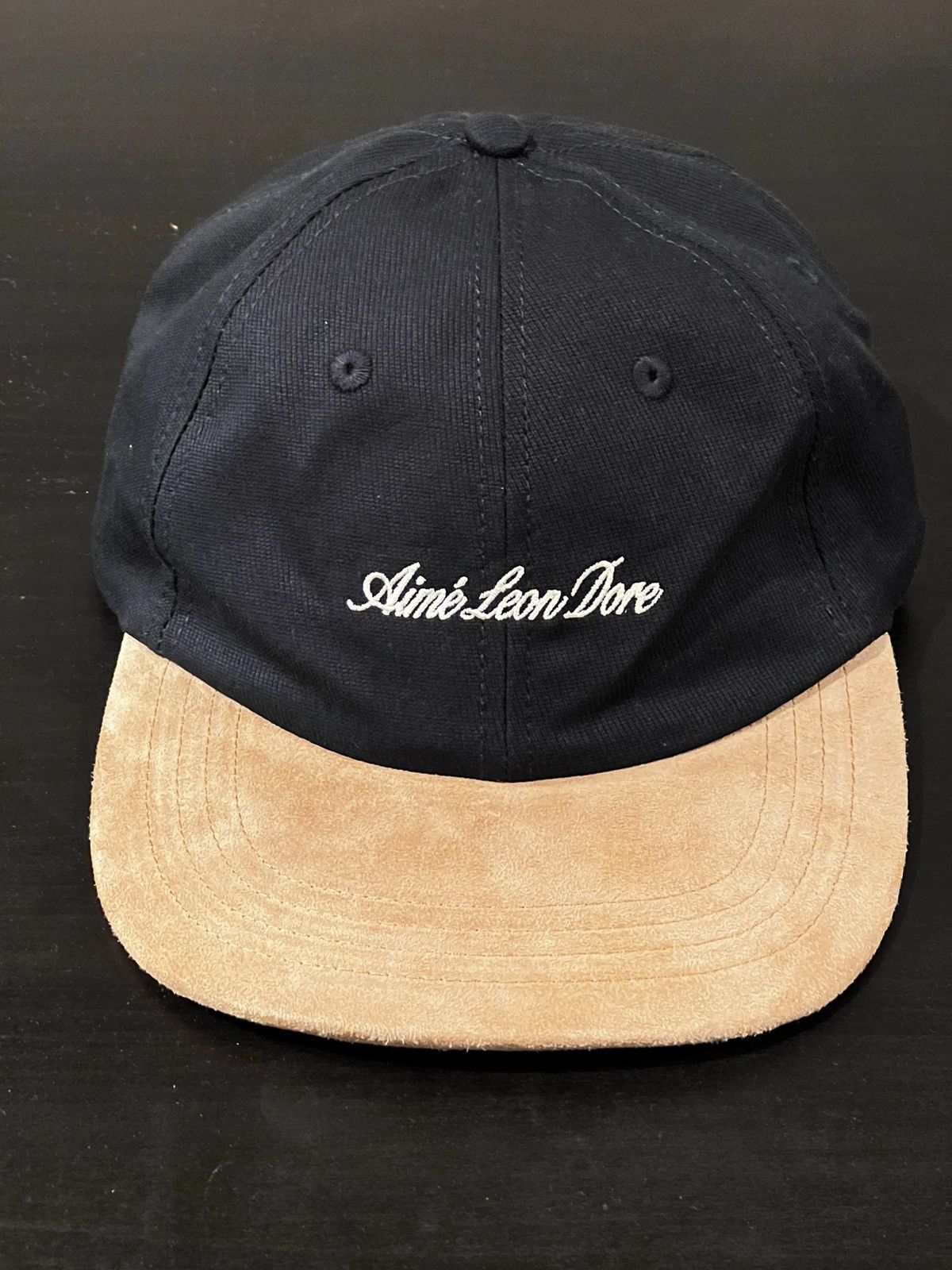 Aime Leon Dore FW20 Aimé Leon Dore Cavalry Suede Leather Wool Navy Cap Hat Size ONE SIZE - 1 Thumbnail