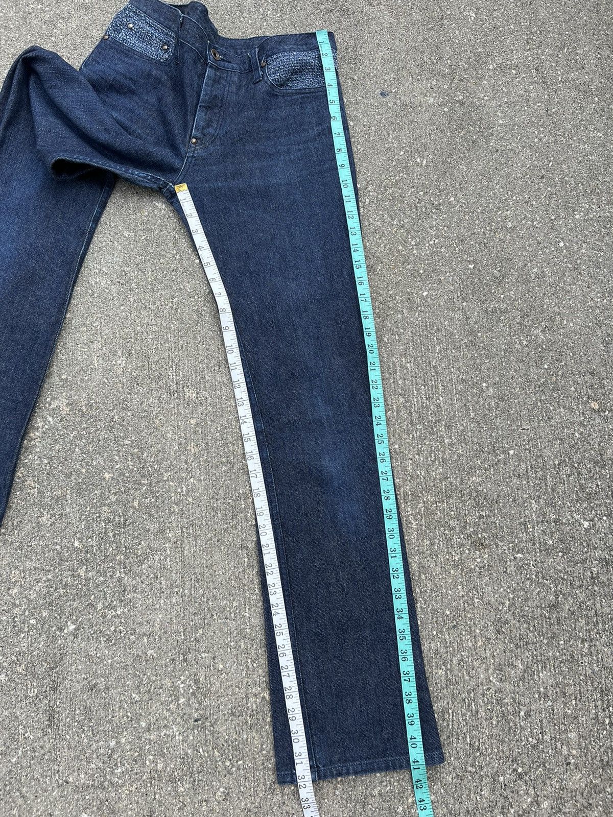 Issey Miyake Hiroyuki Obara AYUITE Japan Hybrid Sashiko Denim Flare Jeans Size US 30 / EU 46 - 4 Thumbnail