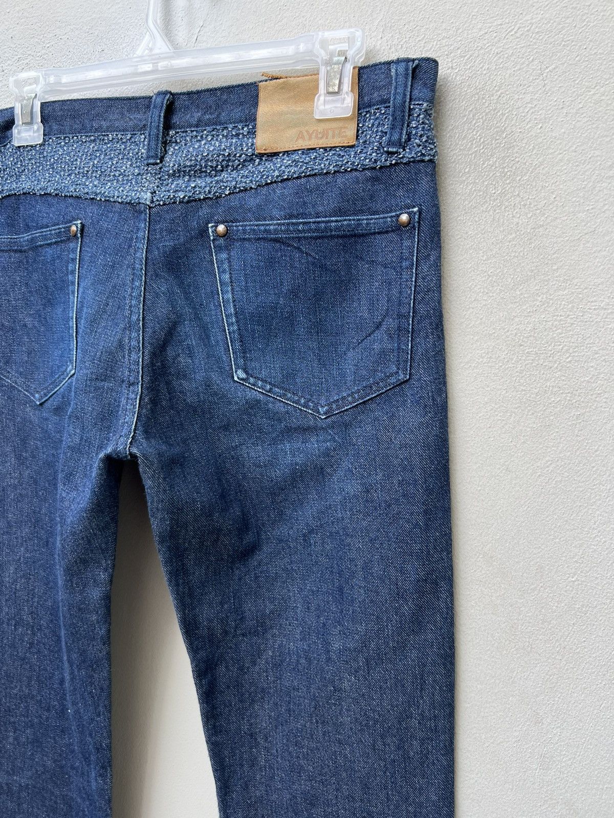 Issey Miyake Hiroyuki Obara AYUITE Japan Hybrid Sashiko Denim Flare Jeans Size US 30 / EU 46 - 20 Thumbnail