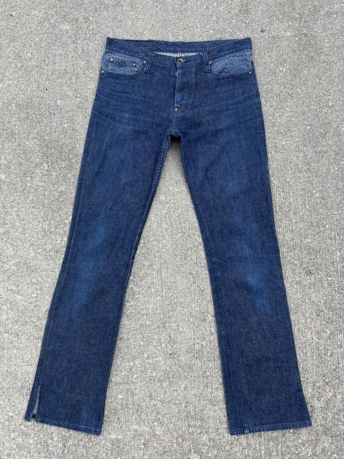 Issey Miyake Hiroyuki Obara AYUITE Japan Hybrid Sashiko Denim Flare Jeans Size US 30 / EU 46 - 1 Thumbnail