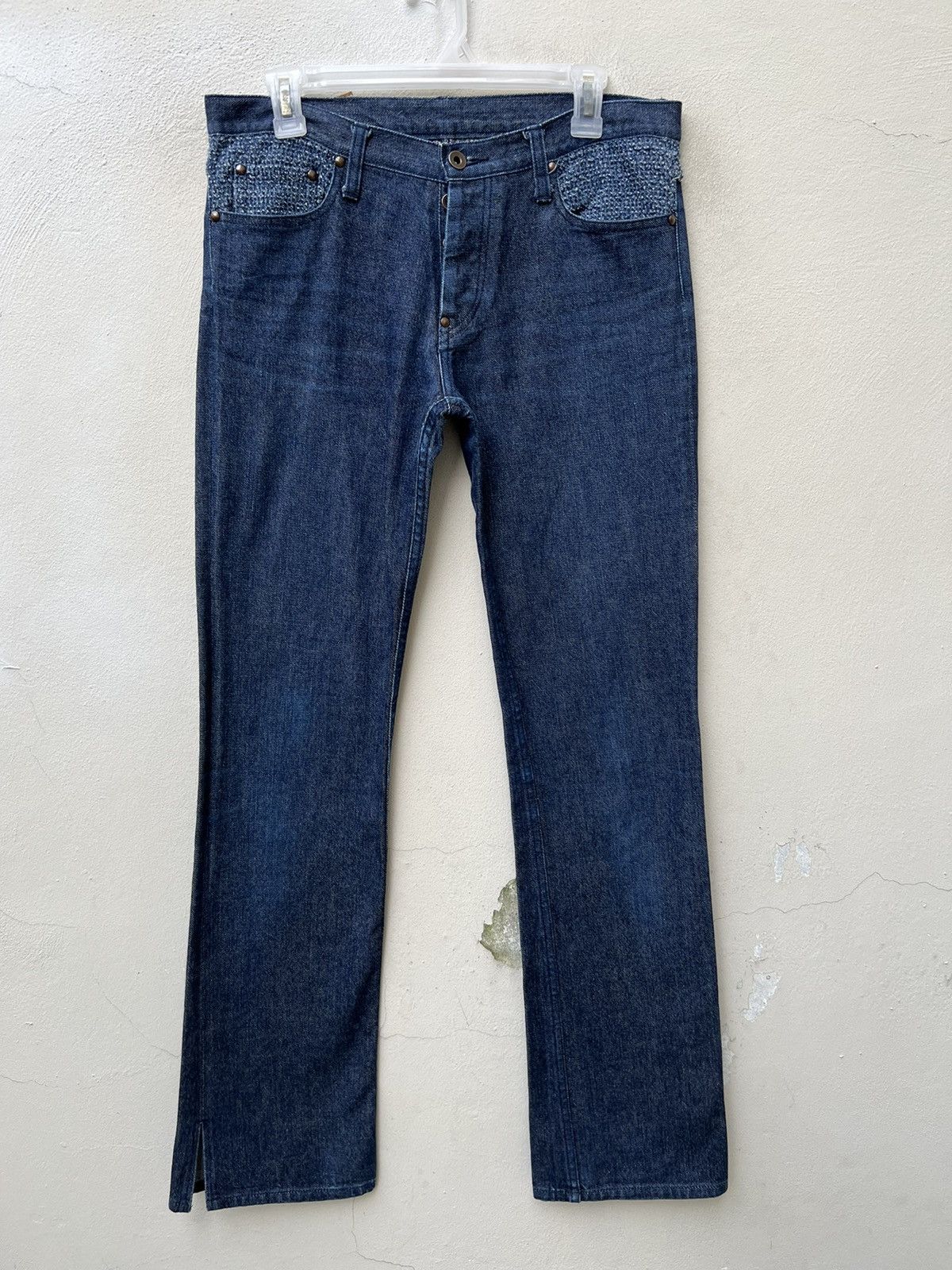 Issey Miyake Hiroyuki Obara AYUITE Japan Hybrid Sashiko Denim Flare Jeans Size US 30 / EU 46 - 6 Thumbnail