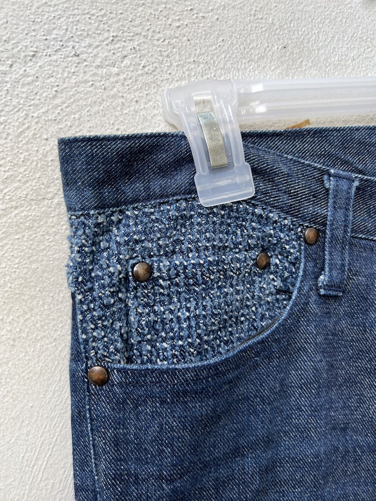 Issey Miyake Hiroyuki Obara AYUITE Japan Hybrid Sashiko Denim Flare Jeans Size US 30 / EU 46 - 9 Thumbnail