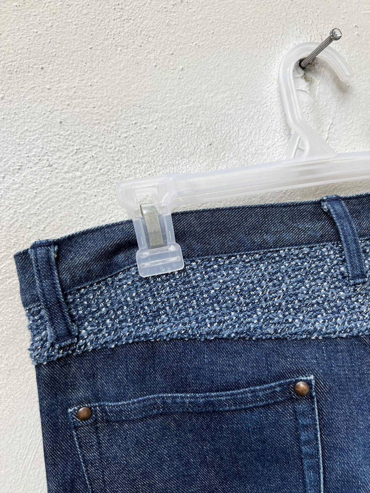 Issey Miyake Hiroyuki Obara AYUITE Japan Hybrid Sashiko Denim Flare Jeans Size US 30 / EU 46 - 17 Thumbnail