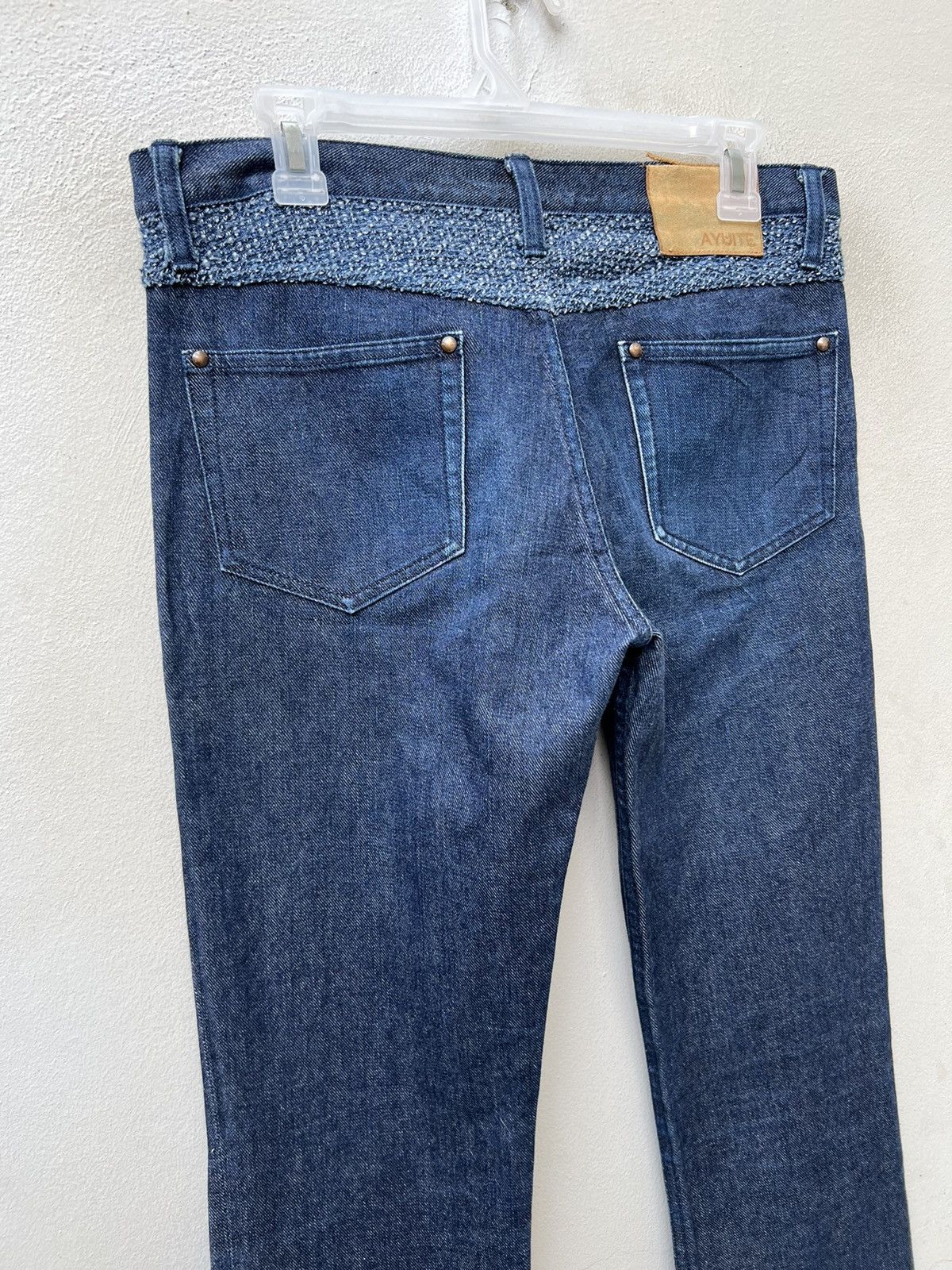 Issey Miyake Hiroyuki Obara AYUITE Japan Hybrid Sashiko Denim Flare Jeans Size US 30 / EU 46 - 16 Thumbnail