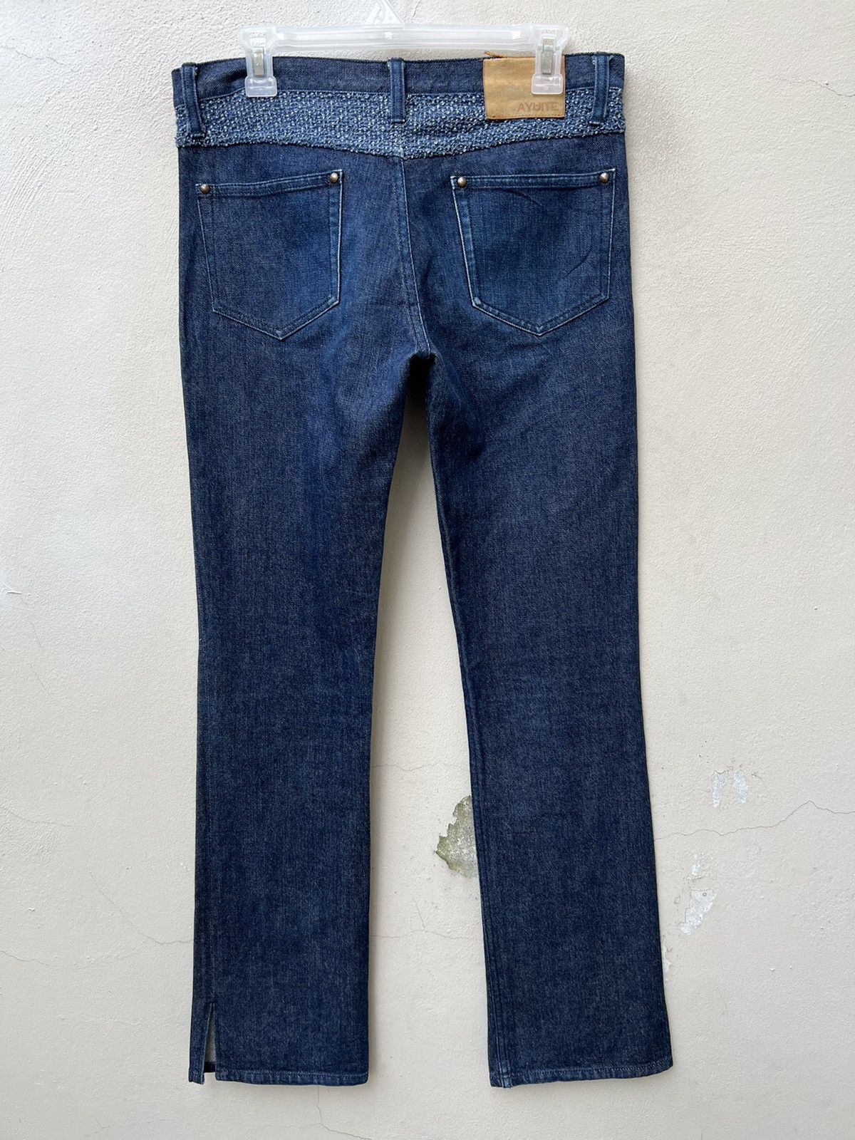 Issey Miyake Hiroyuki Obara AYUITE Japan Hybrid Sashiko Denim Flare Jeans Size US 30 / EU 46 - 15 Thumbnail