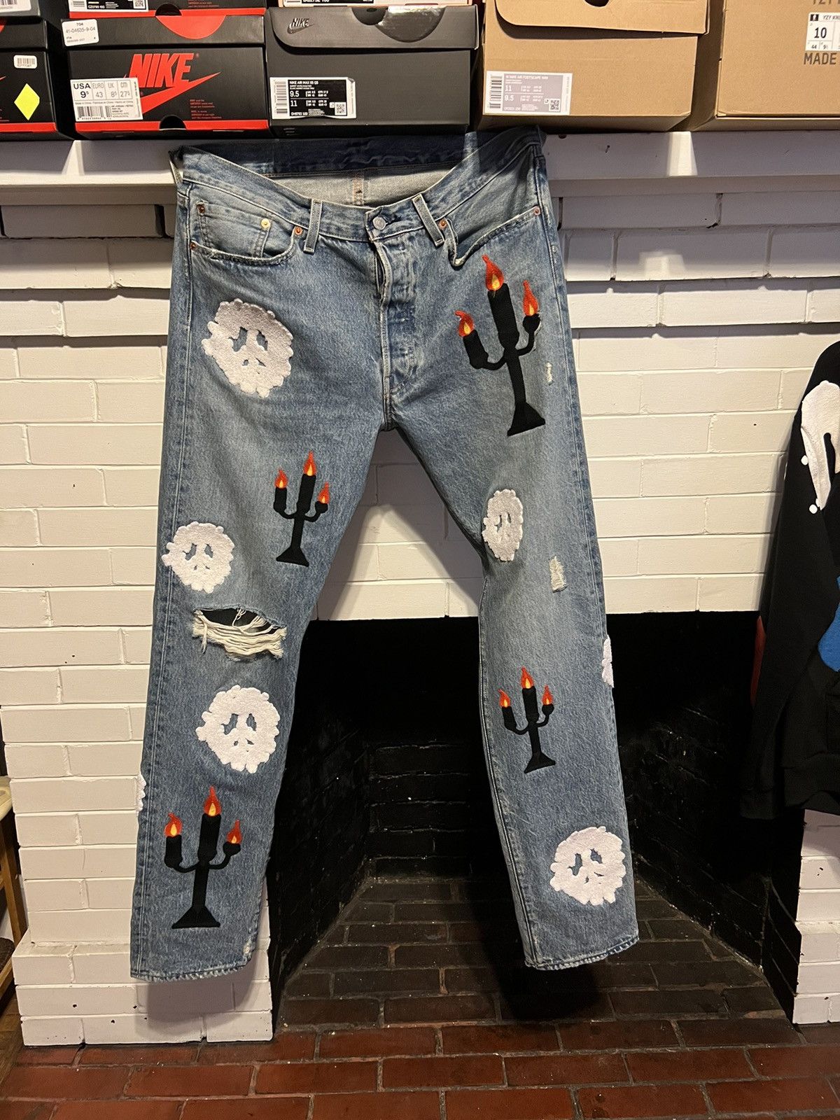 Virgil Abloh Denim Tears x Virgil Abloh embroidered jeans | Grailed