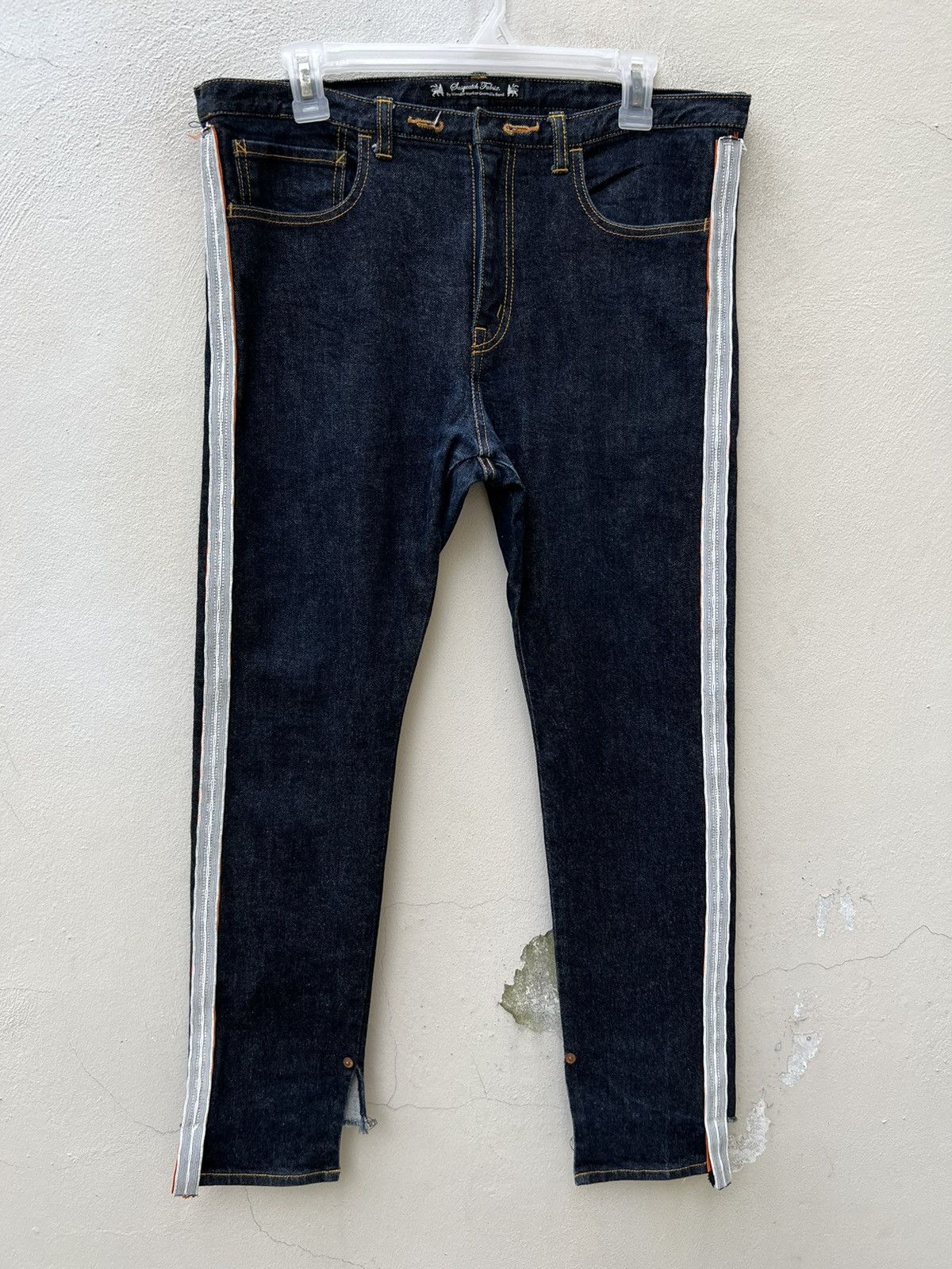 Sasquatchfabrix Sasquatchfabrix Japan Side Tape Cropped Denim Jeans Size US 32 / EU 48 - 7 Thumbnail