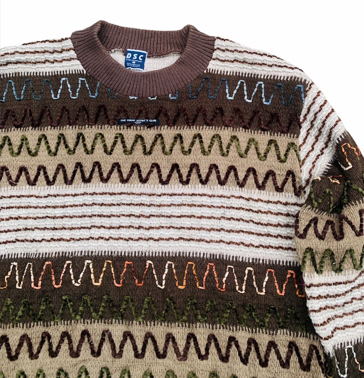VINTAGE DRUG STORE 52 JAPAN BORO BROWN KNITTED