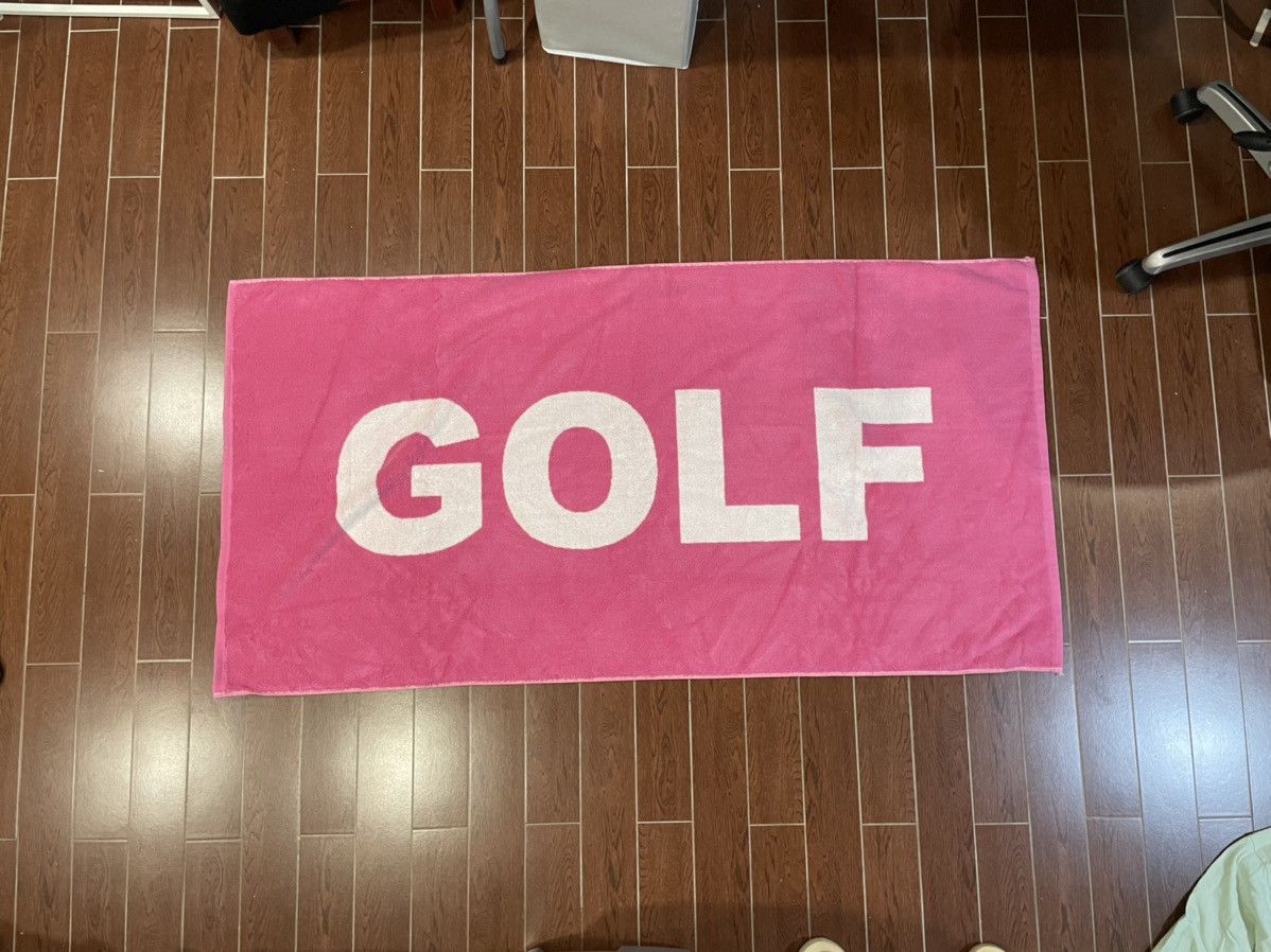 Pre-owned Golf Wang Logo Towel In Pink