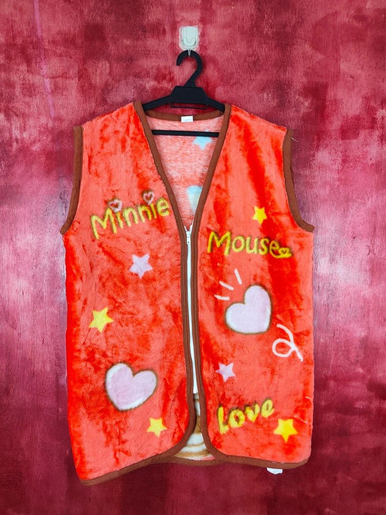 Disney × Mickey Mouse × Vintage Disney-Minnie Mouse fleece Red Vests #S400 Size XL / US 12-14 / IT 48-50 - 10 Thumbnail