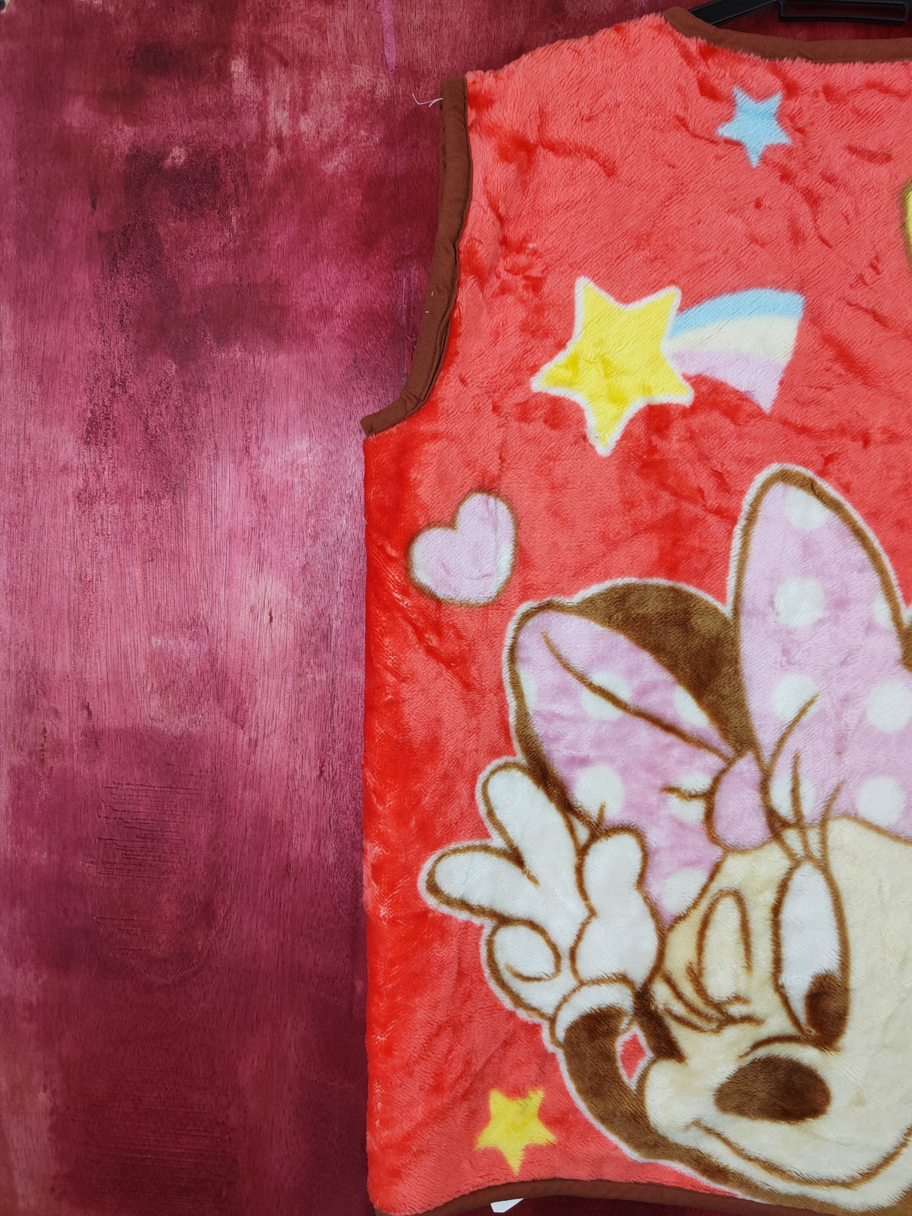 Disney × Mickey Mouse × Vintage Disney-Minnie Mouse fleece Red Vests #S400 Size XL / US 12-14 / IT 48-50 - 2 Thumbnail
