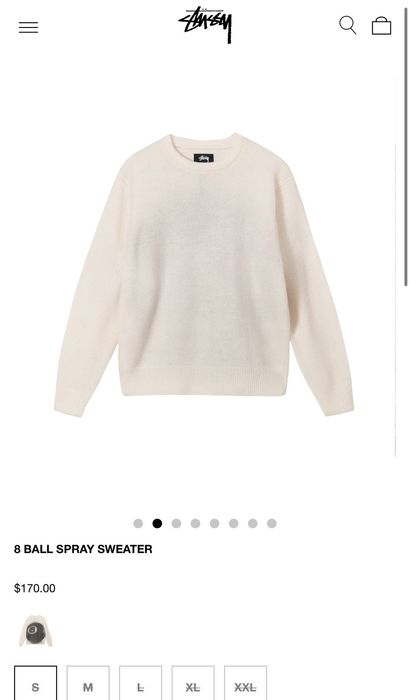 Stussy 8 Ball Spray Sweater | Grailed